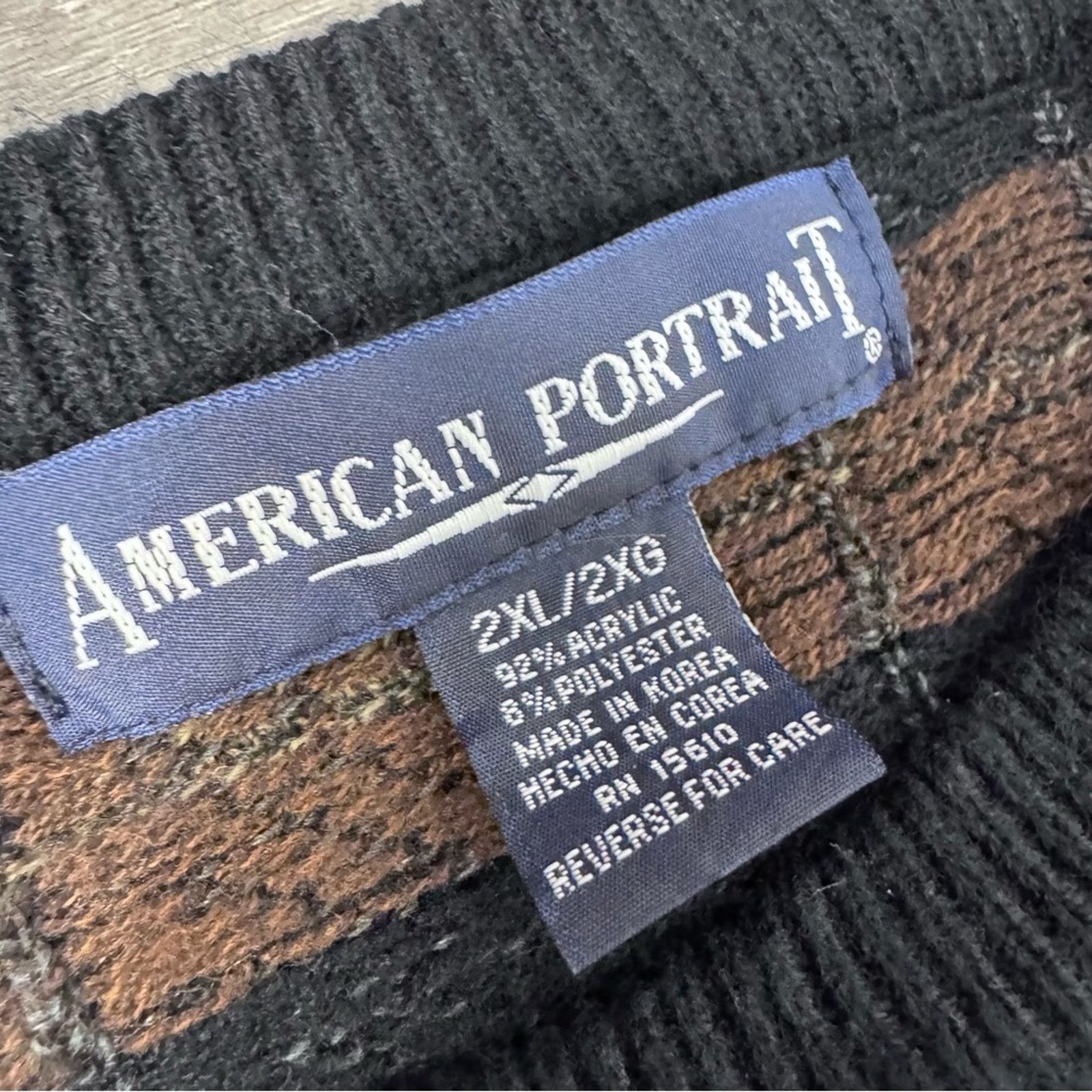 Vintage Vintage Sweater Grandpa Dad Made in Korea Knit Sweater XXL Size US XXL / EU 58 / 5 - 4 Thumbnail
