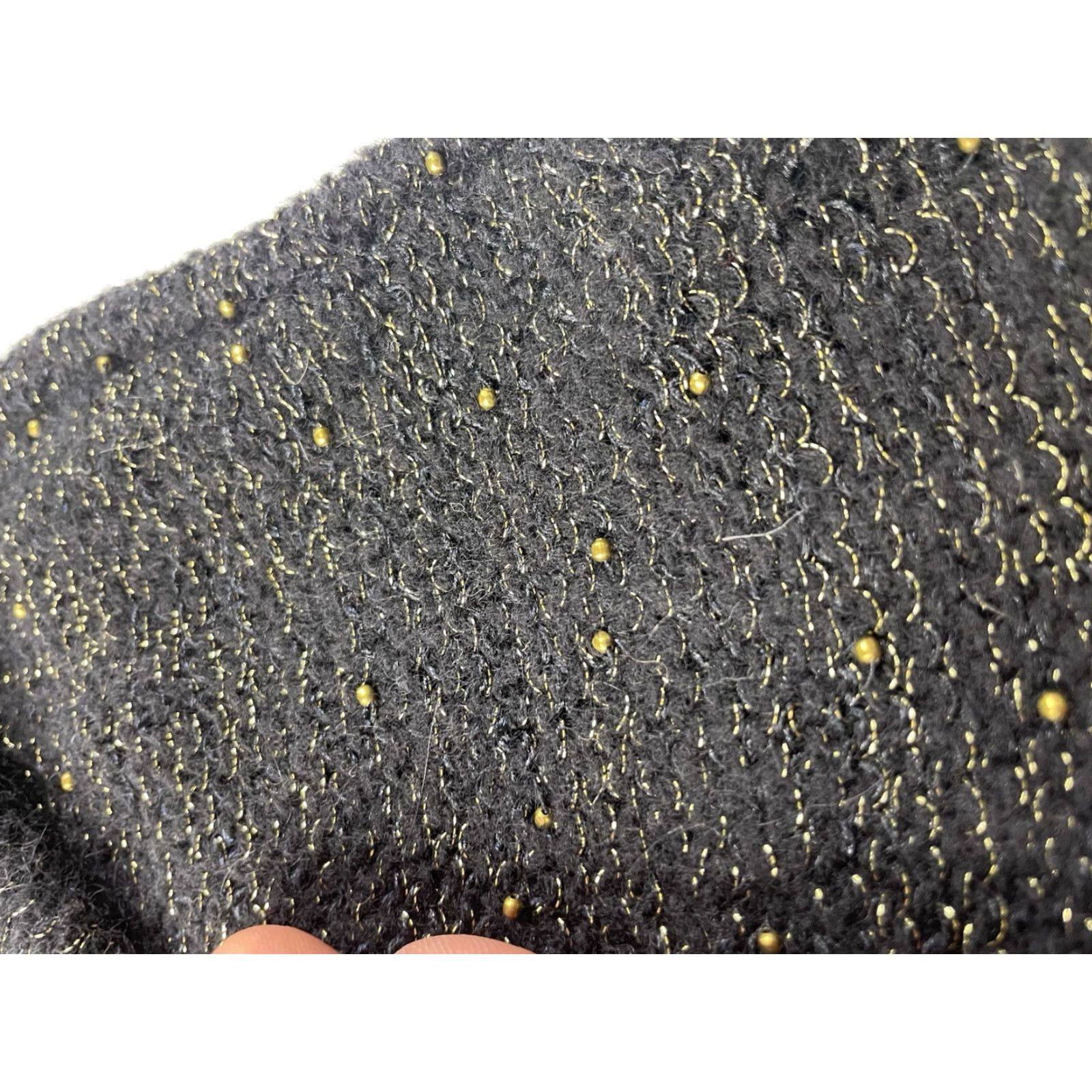 Krizia VINTAGE Krizia Sweater Wool Knit Crew Neck Long Sleeve Medium Black Women Pullover Glitter Metal 90s Size M / US 6-8 / IT 42-44 - 5 Thumbnail