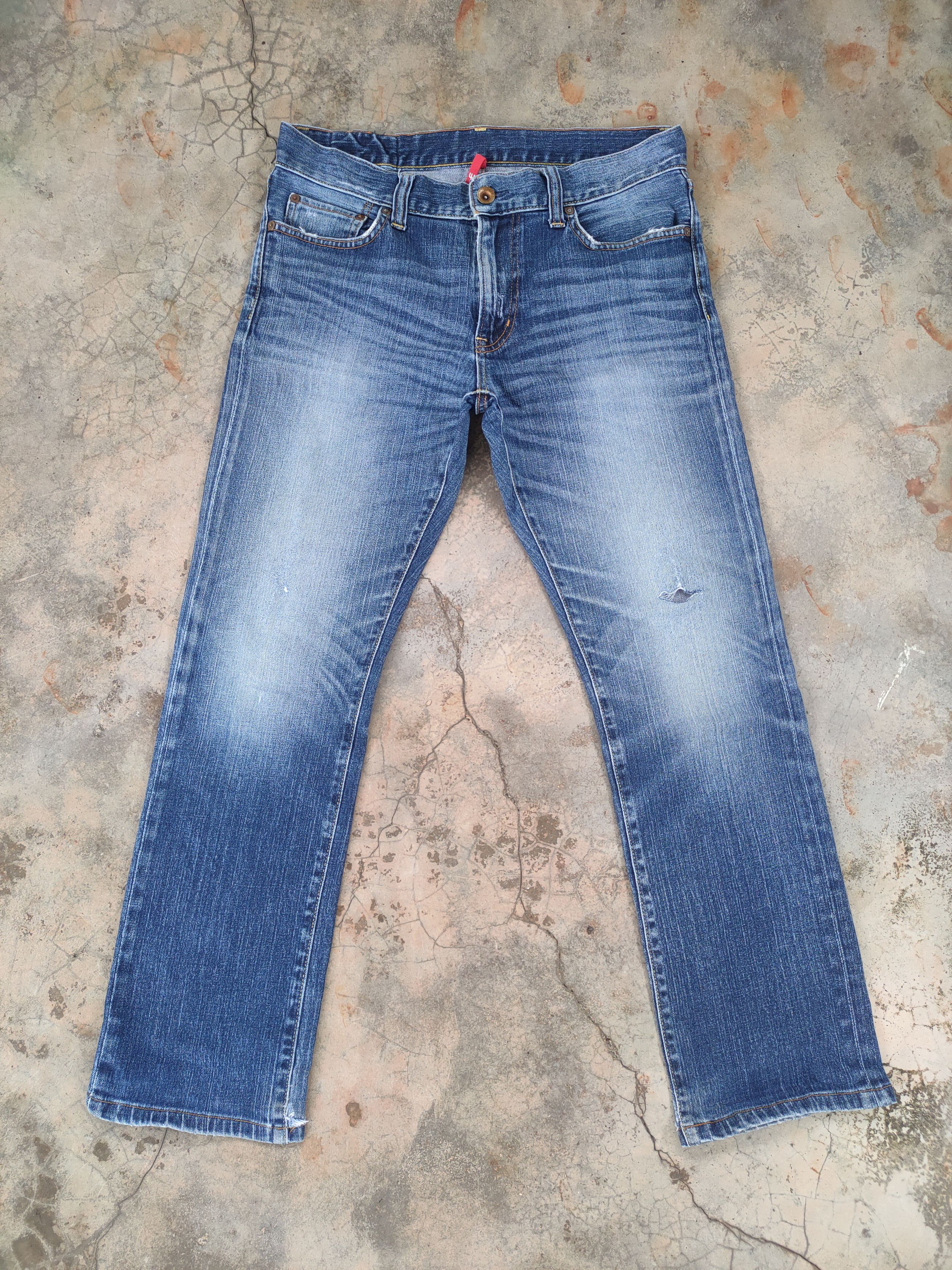 Japanese Brand × Jean × Vintage VINTAGE JAPANESE FADED DISTRESSED JEANS PANTS Size US 34 / EU 50 - 1 Thumbnail