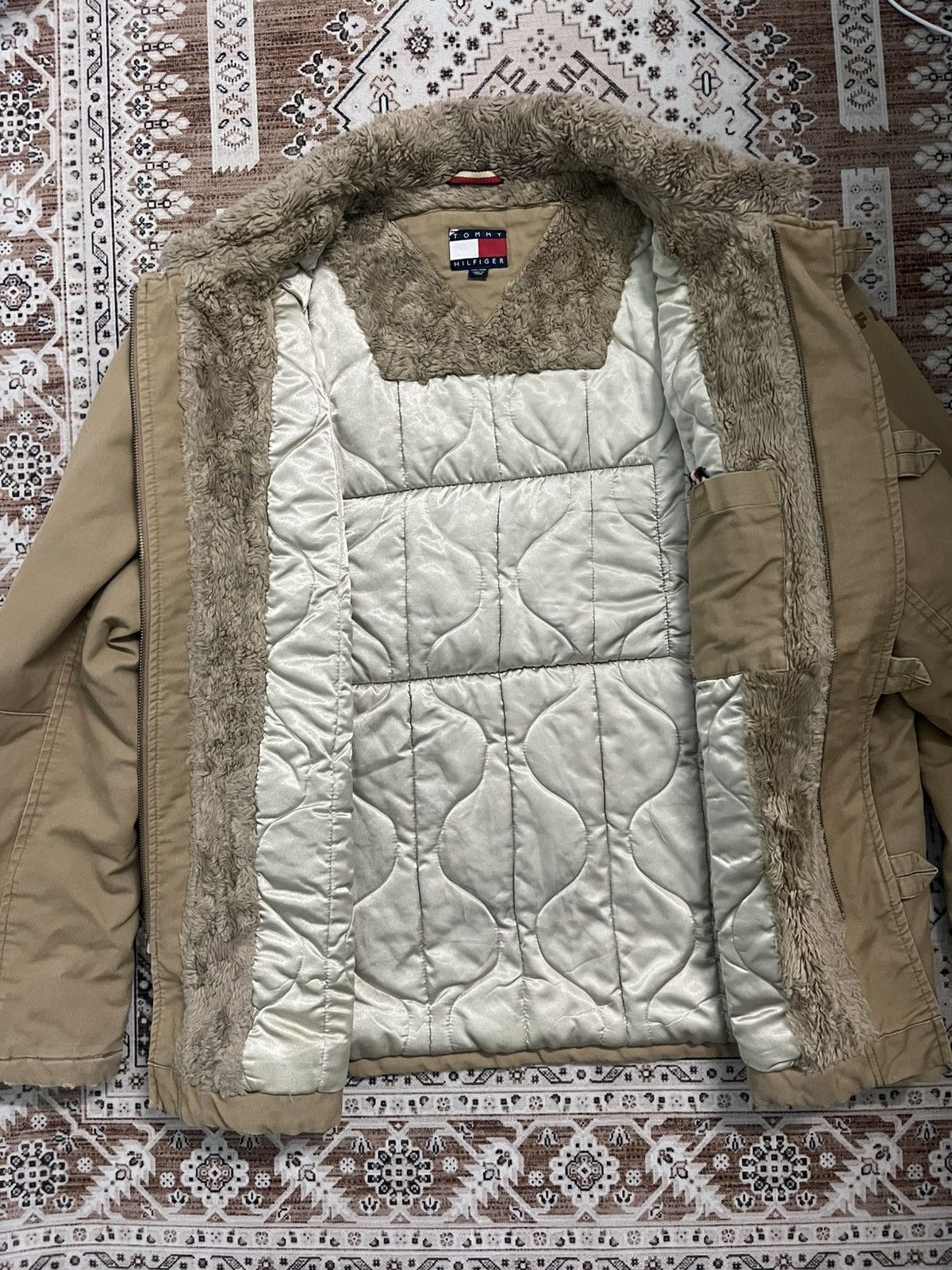 Tommy Hilfiger Vintage Tommy Hilfiger Winter Deck Jacket /Big Flag Back Hit Size US XL / EU 56 / 4 - 4 Thumbnail
