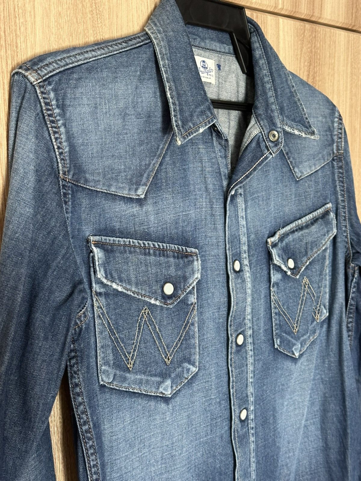 Vintage Inspired 50s Wrangler Blue Bell Denim Western Shirt