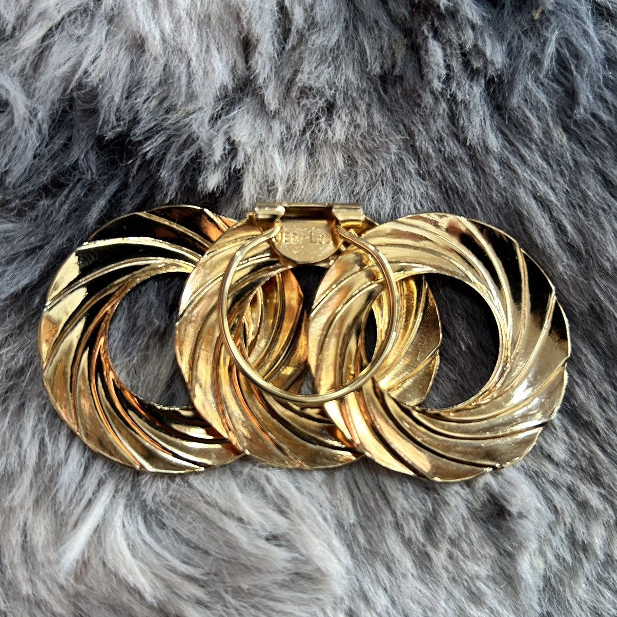 Vintage Vintage Jeri-Lou triple textured wreath gold scarf clip Size ONE SIZE - 2 Thumbnail