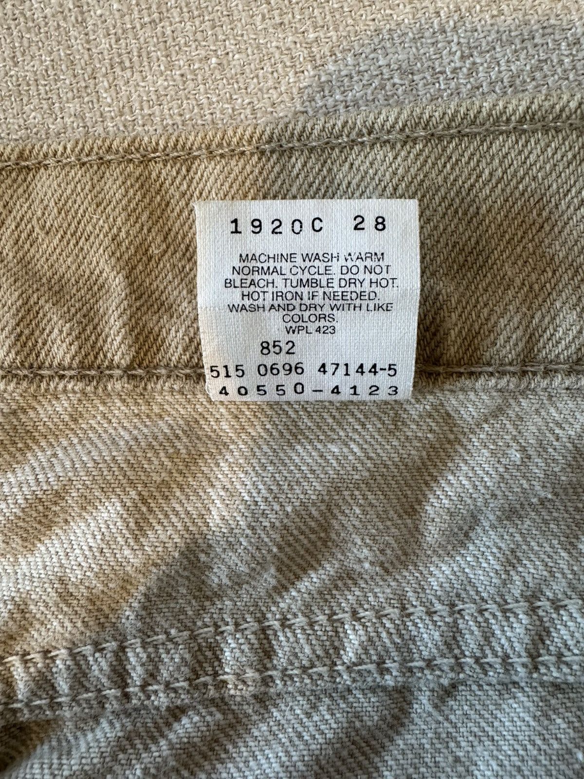 Levi's Vintage Clothing Vintage Levi’s 501 Tan Denim Jeans, W34 x L32, Made in USA Size US 34 / EU 50 - 7 Thumbnail