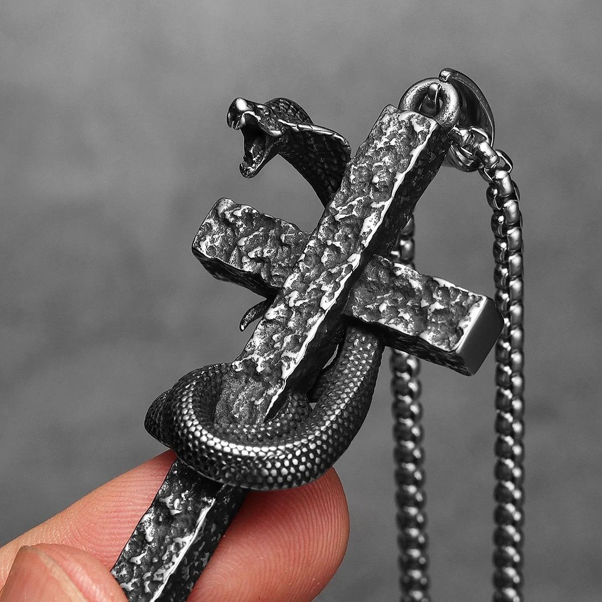 Other Cross Cobra Snake Pendant Accessories Necklace Gifts Size ONE SIZE - 6 Thumbnail