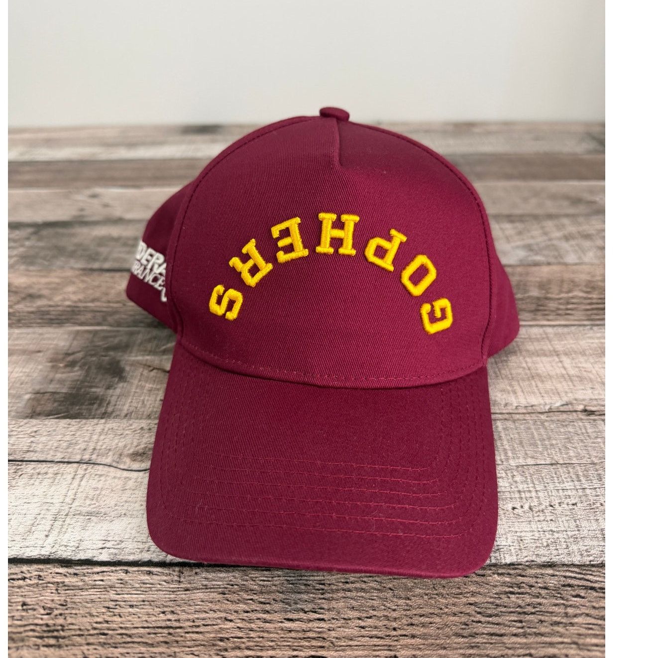 NCAA Minnesota Gophers Upside Down Logo Snapback Hat Size ONE SIZE - 2 Thumbnail