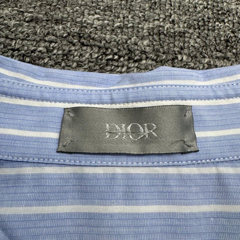 Dior Dior blue white striped long sleeve shirt Size US M / EU 48-50 / 2 - 3 Thumbnail