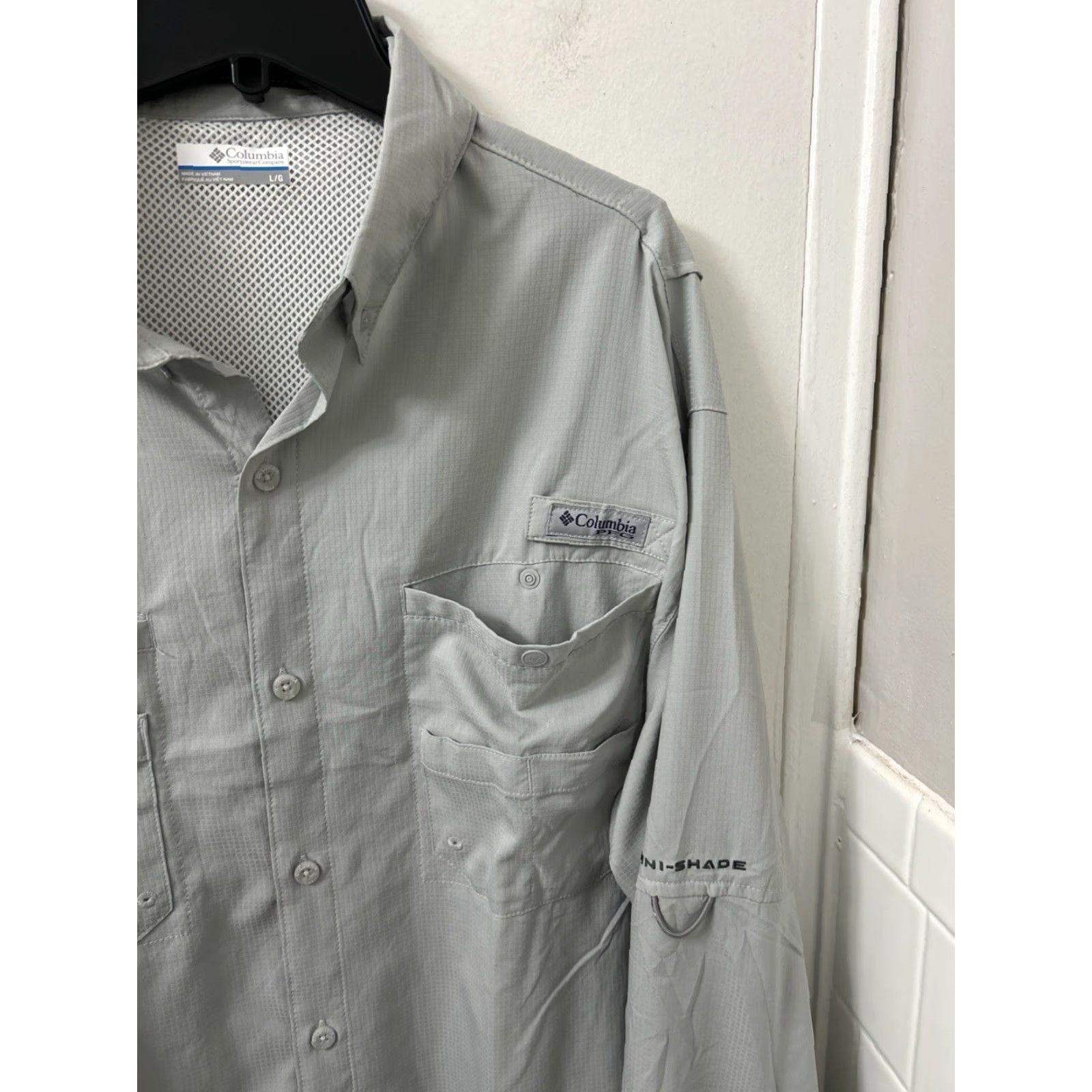 Vintage Columbia PFG Shirt Mens Large Gray Tamiami Omni-Shade Outdoor Fishing L/S Size US L / EU 52-54 / 3 - 4 Thumbnail