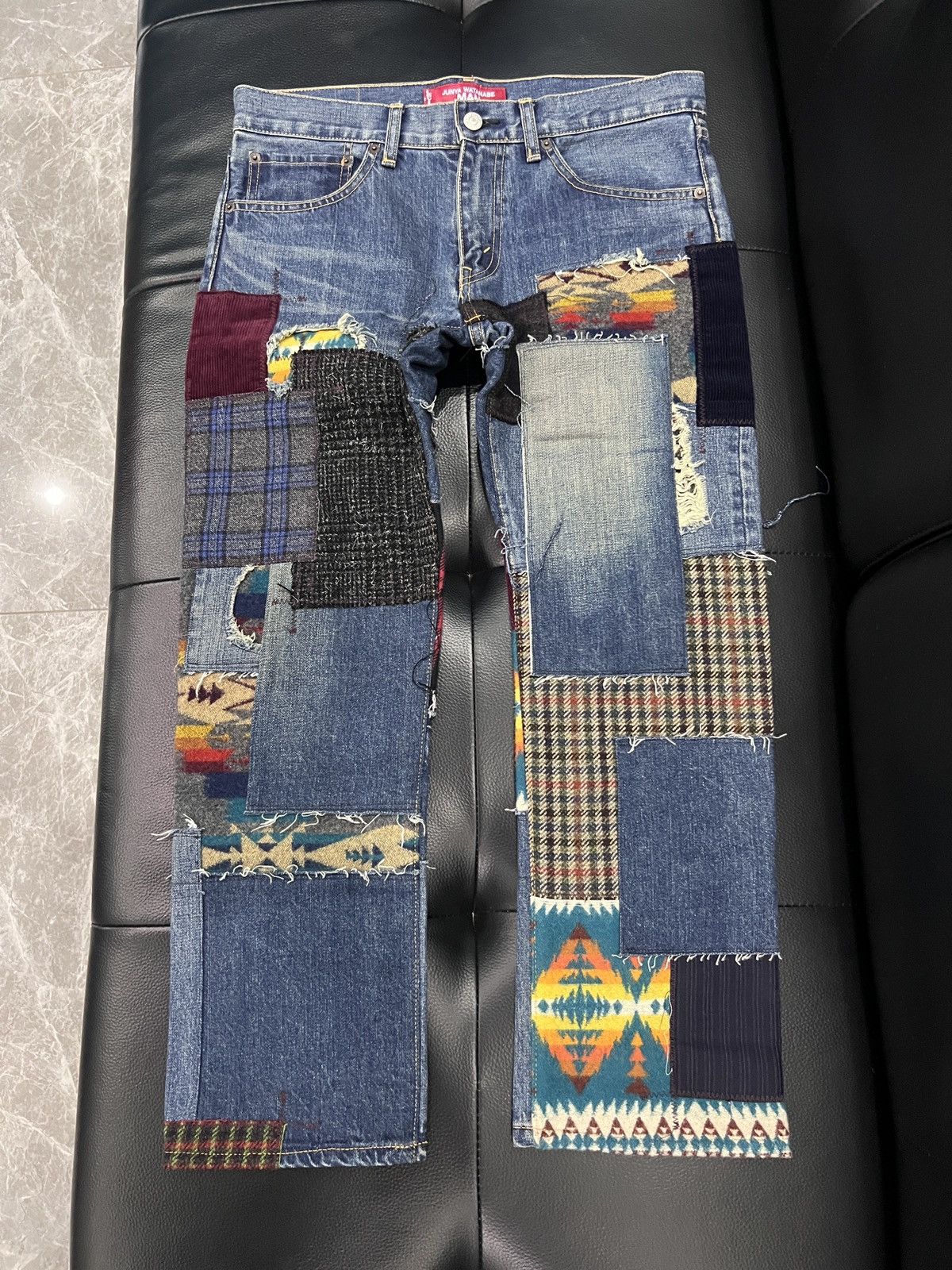 Junya Watanabe × Levi's × Pendleton Junya Watanabe MAN by Levi’s by Pendleton 2022 Patchwork Pan Size US 28 / EU 44 - 1 Thumbnail