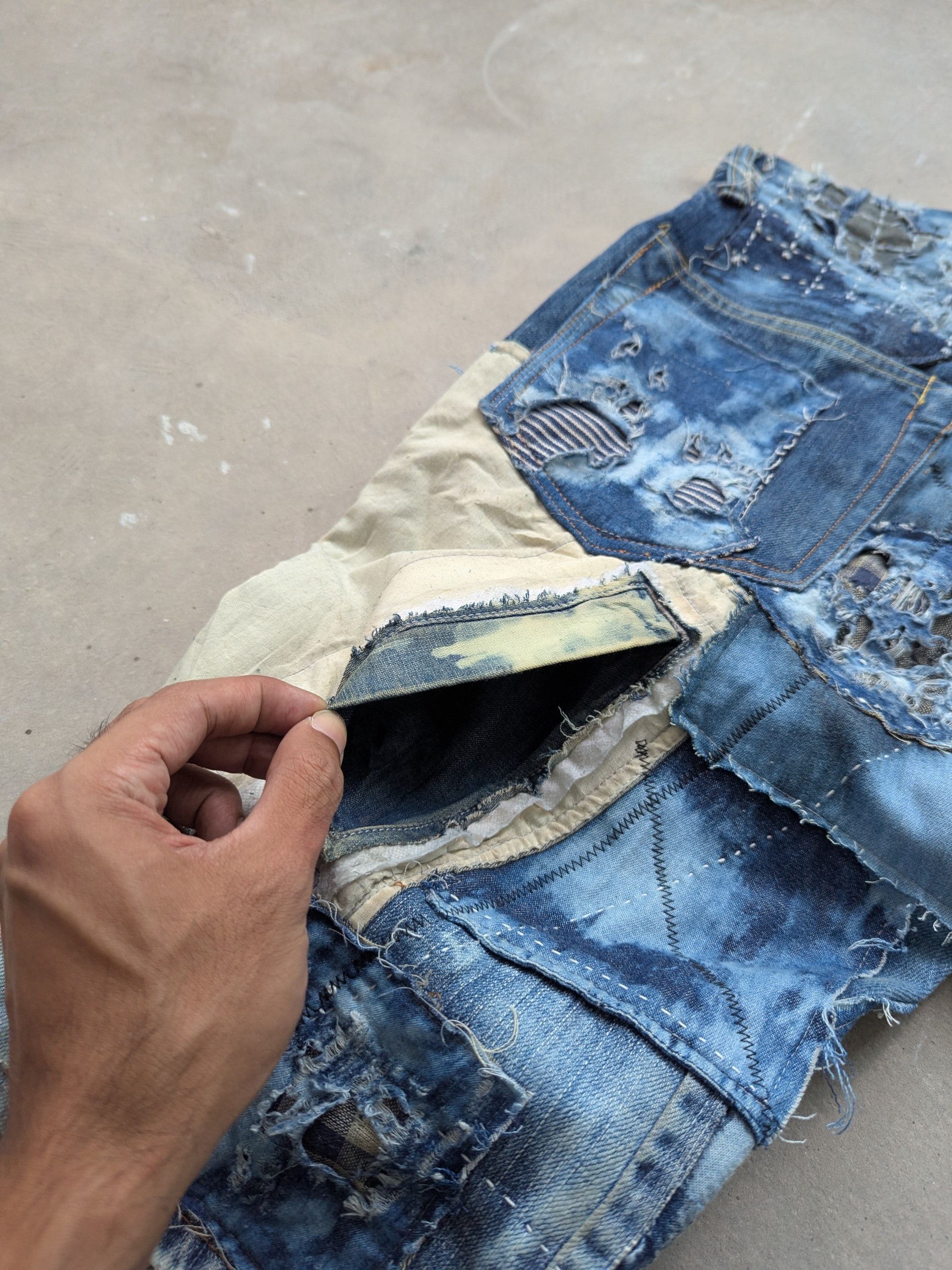 Japanese Brand × Kapital × Kapital Kountry NEED GONE ❌ Kapital Kountry Boro Reconstructed Patchwork Size US 31 - 19 Thumbnail
