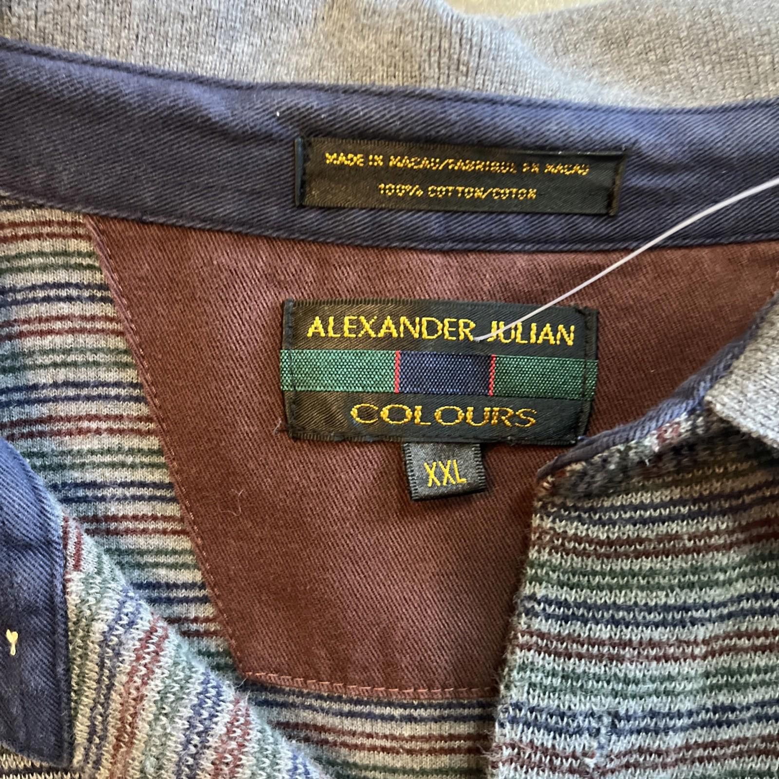 Other VTG Colours Alexander Julian Polo Shirt XXL Long Sleeve Size US XXL / EU 58 / 5 - 2 Thumbnail