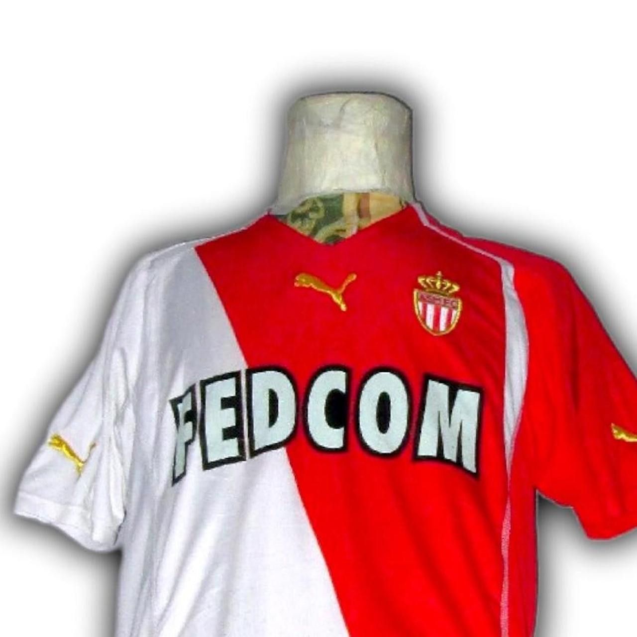 Puma As Monaco 2004 2005 2006 Home Shirt Jersey Size US L / EU 52-54 / 3 - 1 Thumbnail