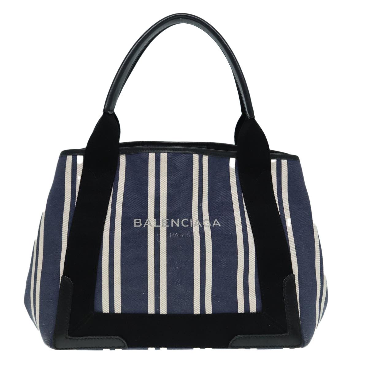 Balenciaga Navy Cabas Blue Canvas Handbag (Pre-Owned) Size ONE SIZE - 1 Thumbnail