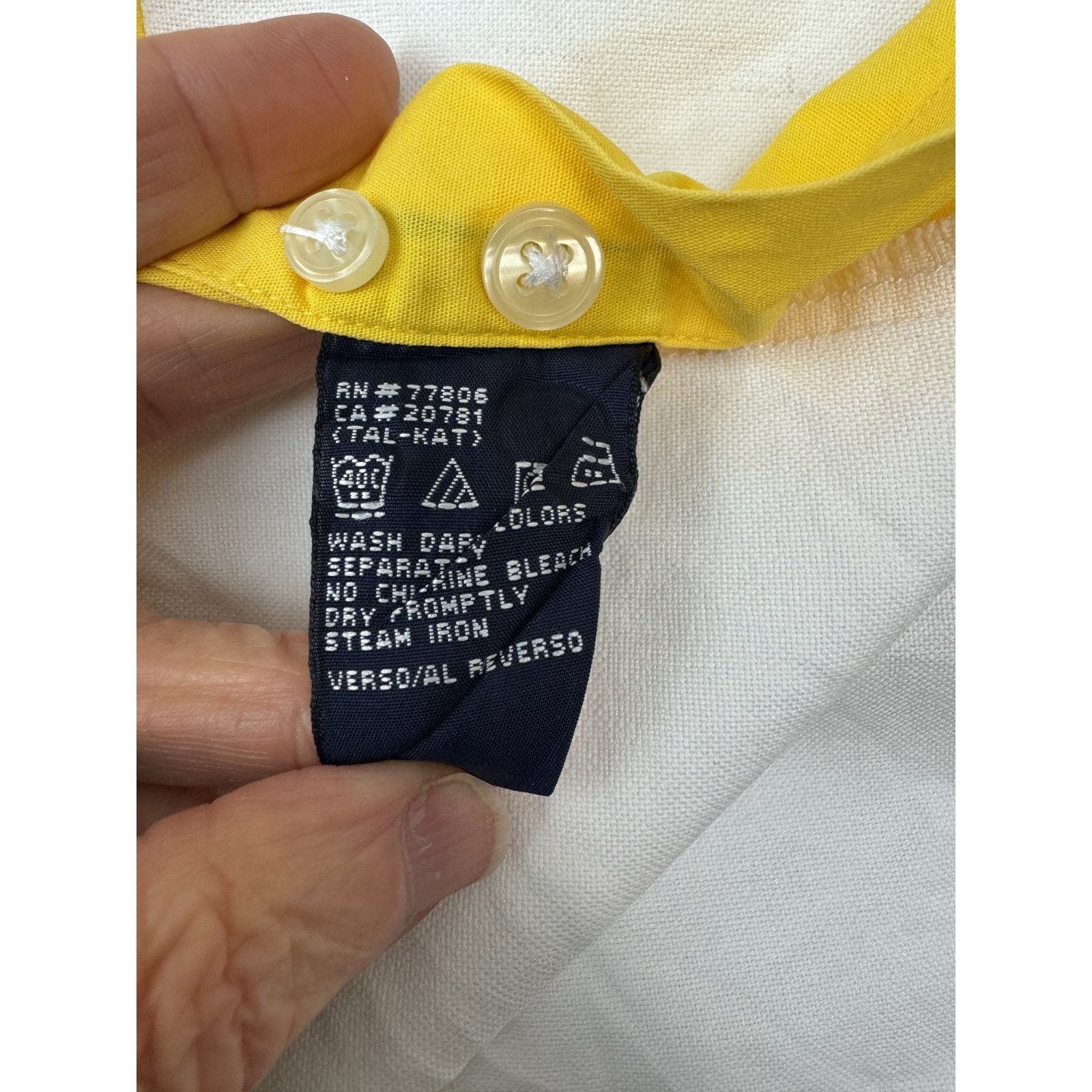 Tommy Hilfiger Y2K Vintage Twee Tommy Hilfiger Shirt Yellow White XXL Size US M / EU 48-50 / 2 - 3 Thumbnail
