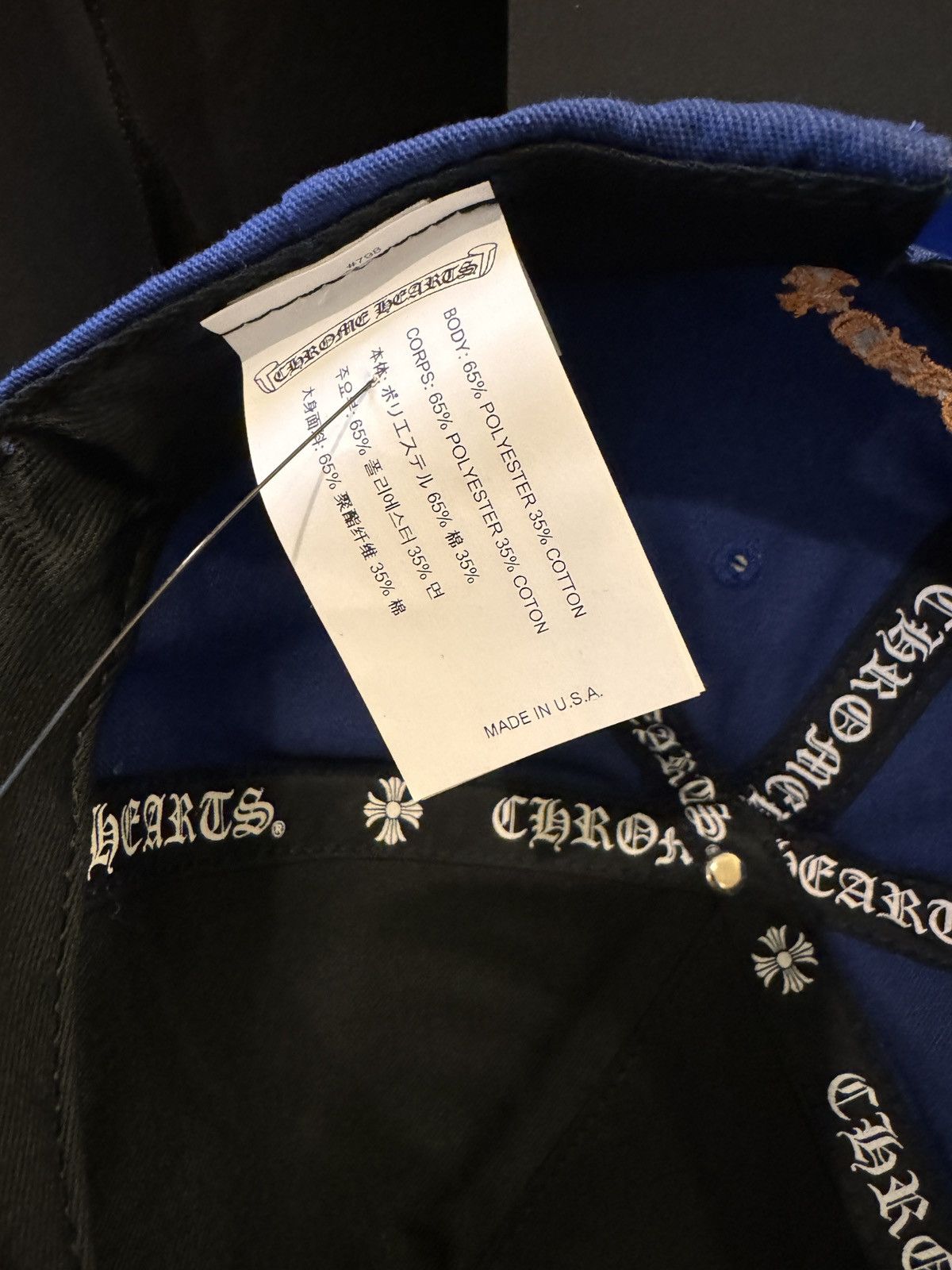 Chrome Hearts Chrome hearts hat ch baseball 5 panel blue gold Size ONE SIZE - 8 Thumbnail