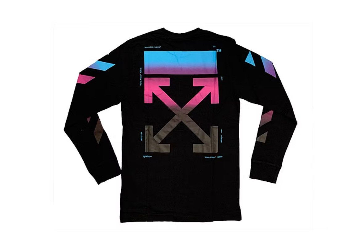 Off-White Off-white diagonal gradient tee - XXS long sleeve black Size US XXS / EU 40 - 1 Thumbnail
