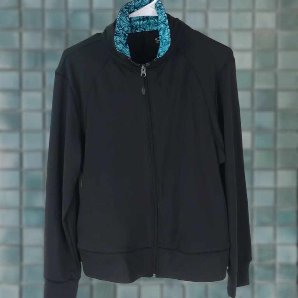 Champion Champion Womens Black 2 Piece Active Wear Zip Up Jacket Pant Set L Womens Size 36" / US 14 / IT 50 - 1 Thumbnail