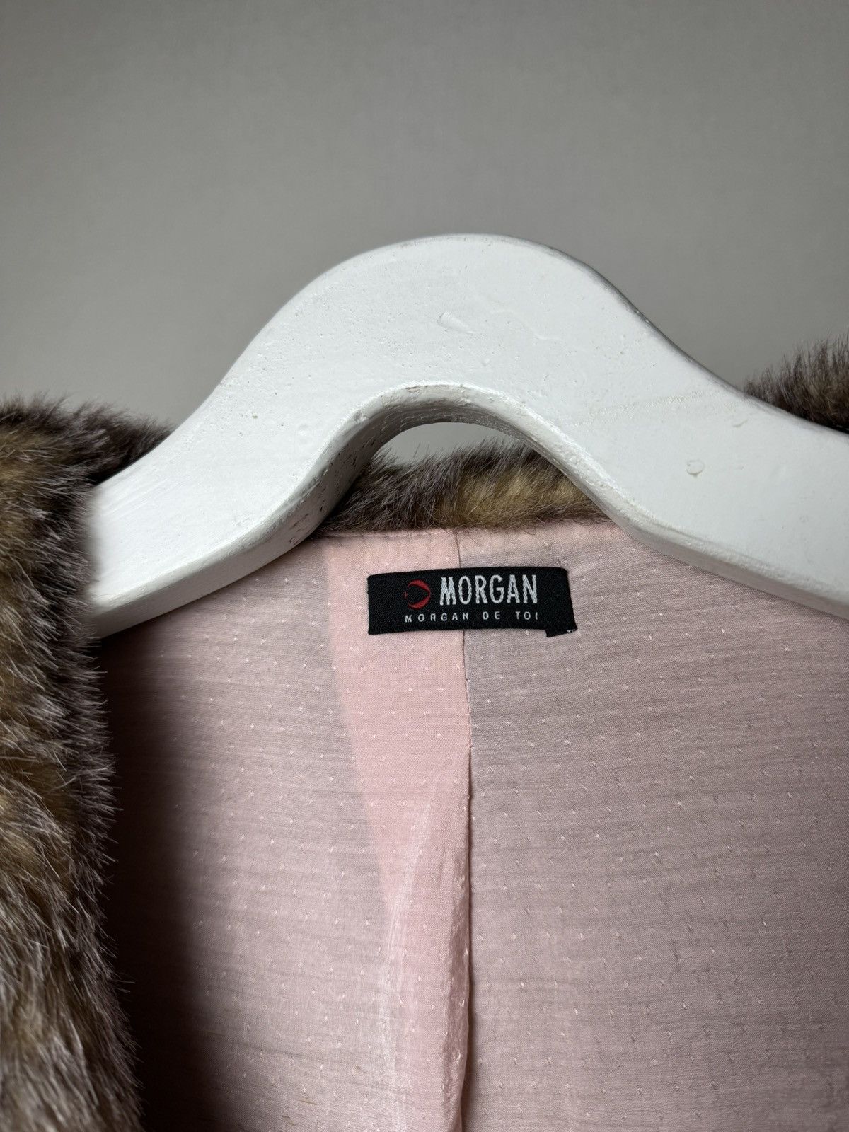 Japanese Brand Morgan Y2K Faux Mink Fur Vest ifsixwasnine goa LGB mohair Size S / US 4 / IT 40 - 7 Thumbnail