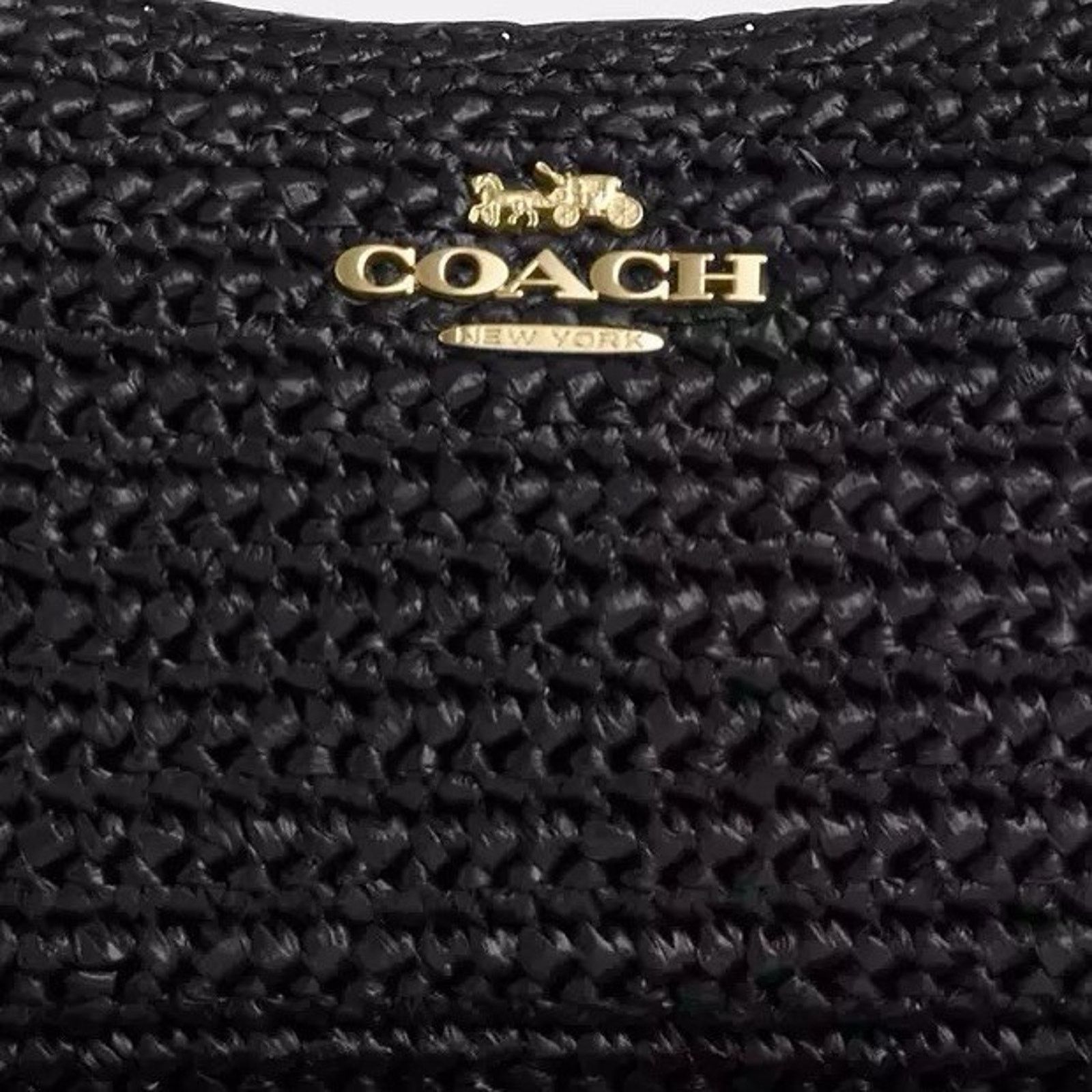 Coach NWT Coach Teri Shoulder Bag Crossbody CBI17 Straw Gold/Black Size ONE SIZE - 13 Thumbnail