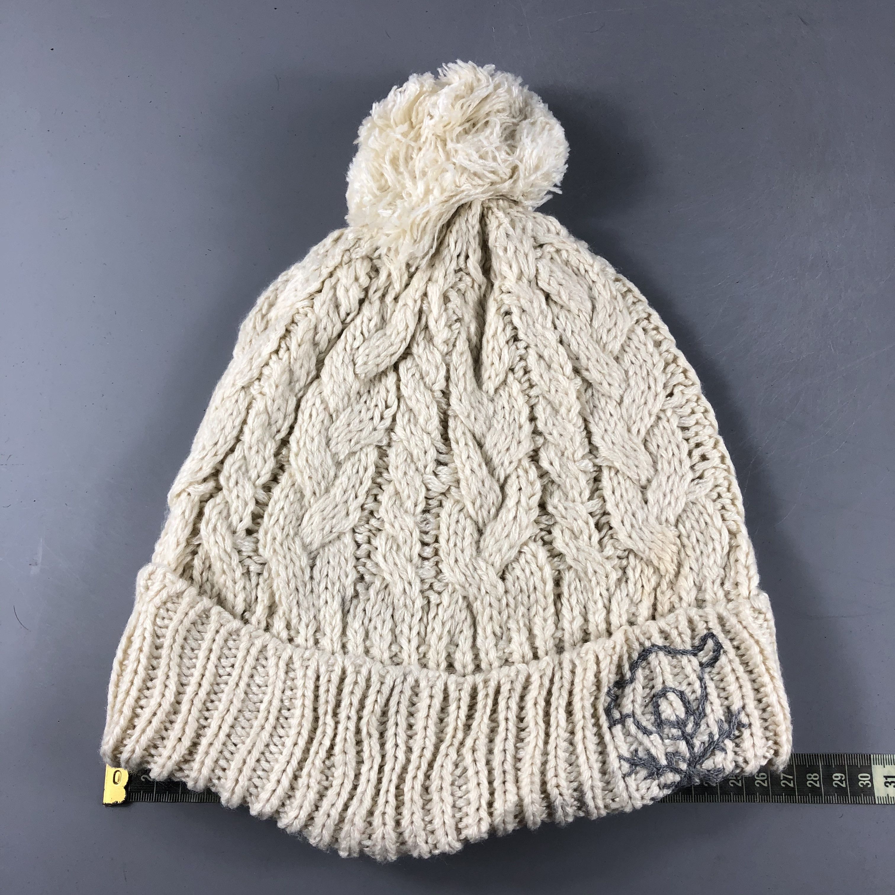 Japanese Brand × Vintage Unknown Aran Isle PomPom Beanie Snow Hat Snow Cap -D376 Size ONE SIZE - 4 Thumbnail