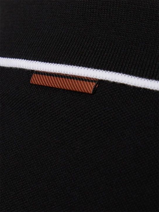 Z Zegna o1lsvrm0525 Short Sleeve Polo in Black Size US XL / EU 56 / 4 - 5 Thumbnail