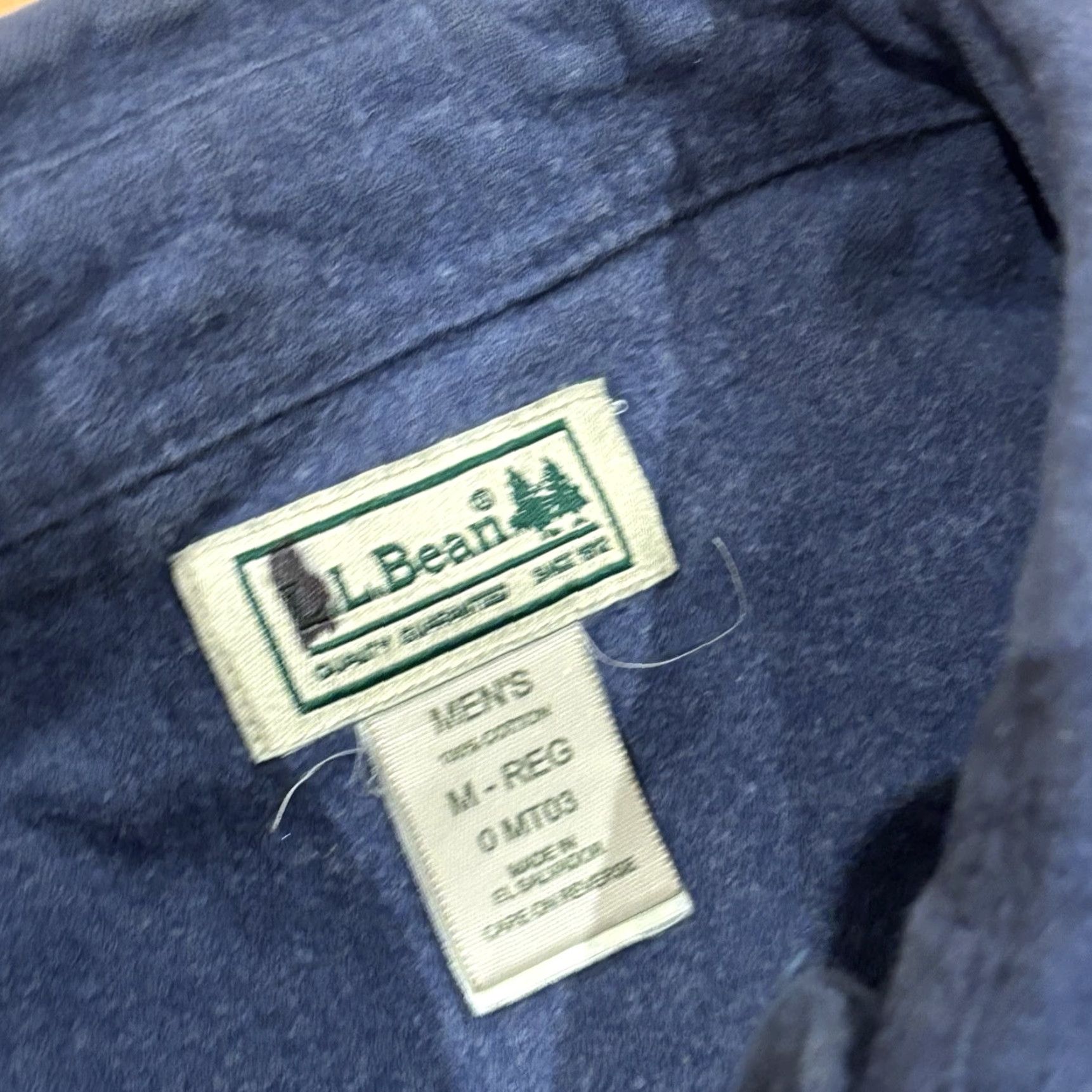 Vintage VINTAGE LL Bean Blue Chamois Shirt Heavy Flannel Outdoors Hunting Mens Medium Size US M / EU 48-50 / 2 - 7 Thumbnail