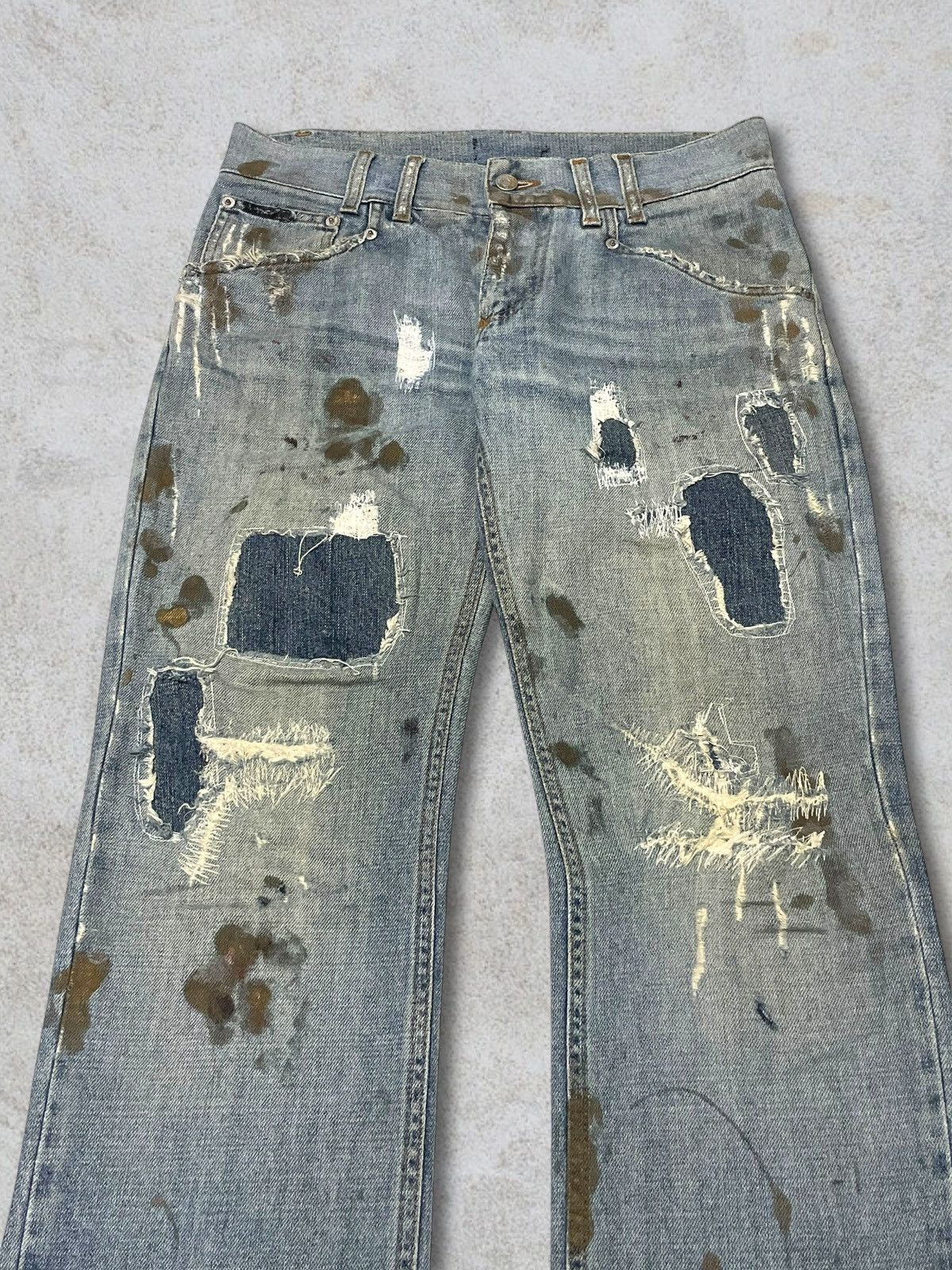 Dolce & Gabbana Dolce & Gabbana Paint Splatter Distressed Patches Sick Jeans Size US 32 / EU 48 - 2 Thumbnail