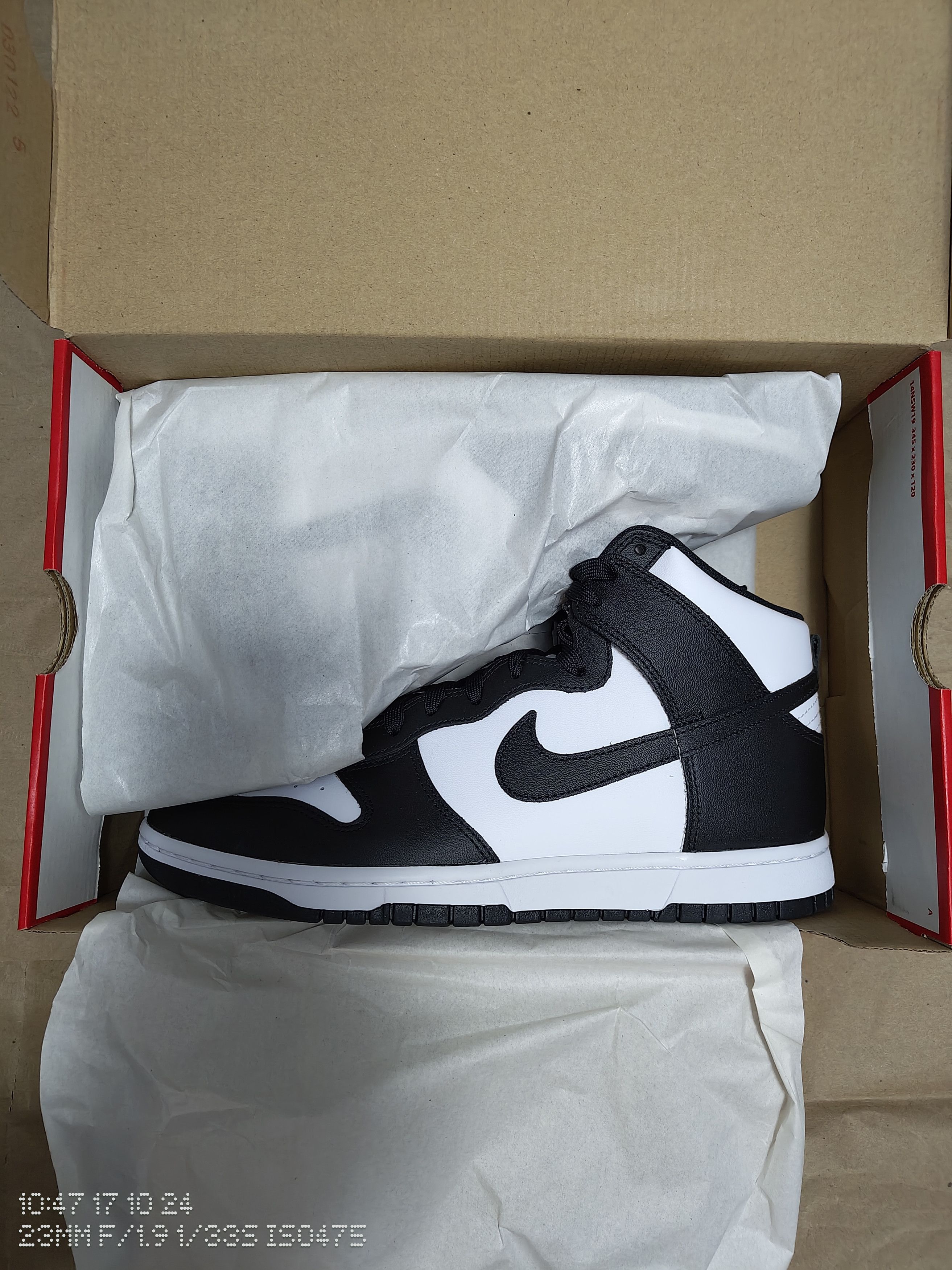 Nike Nike Dunk High Retro Black White Panda Size US 11.5 / EU 44-45 - 3 Thumbnail