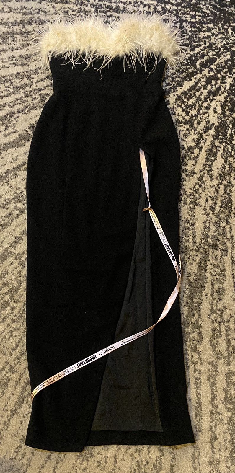House of CB HOUSE OF CB Feather Trim Stretch Crepe Cocktail Dress Size M / US 6-8 / IT 42-44 - 2 Thumbnail