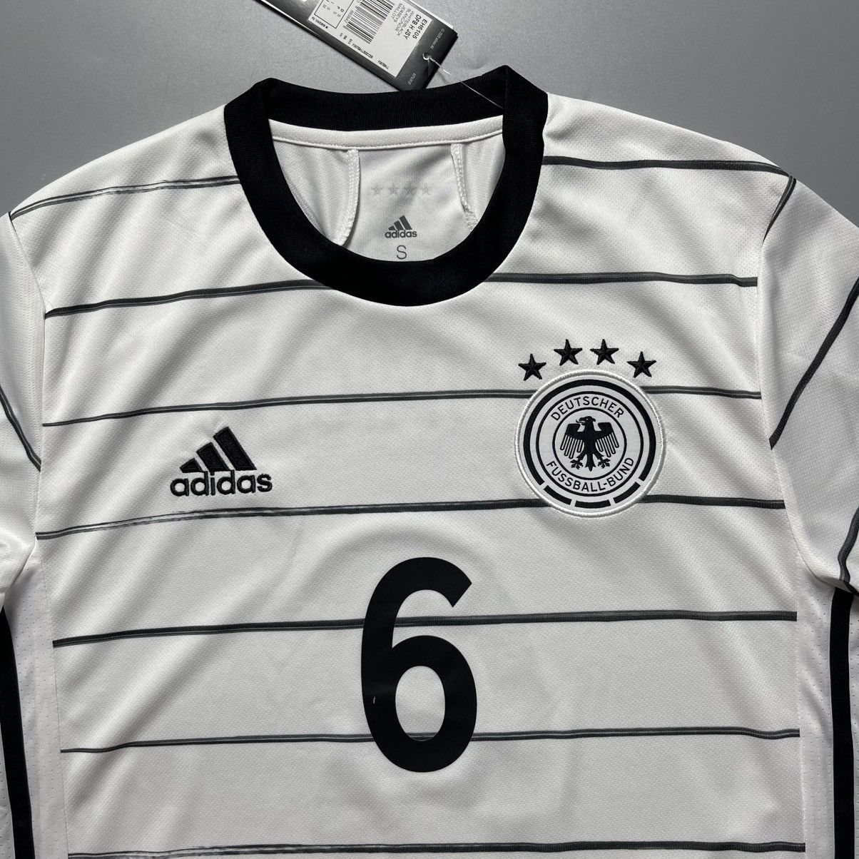 Adidas GERMANY ADIDAS 2020 EURO FOOTBALL HOME JERSEY #6 KIMMICH Size US S / EU 44-46 / 1 - 4 Thumbnail