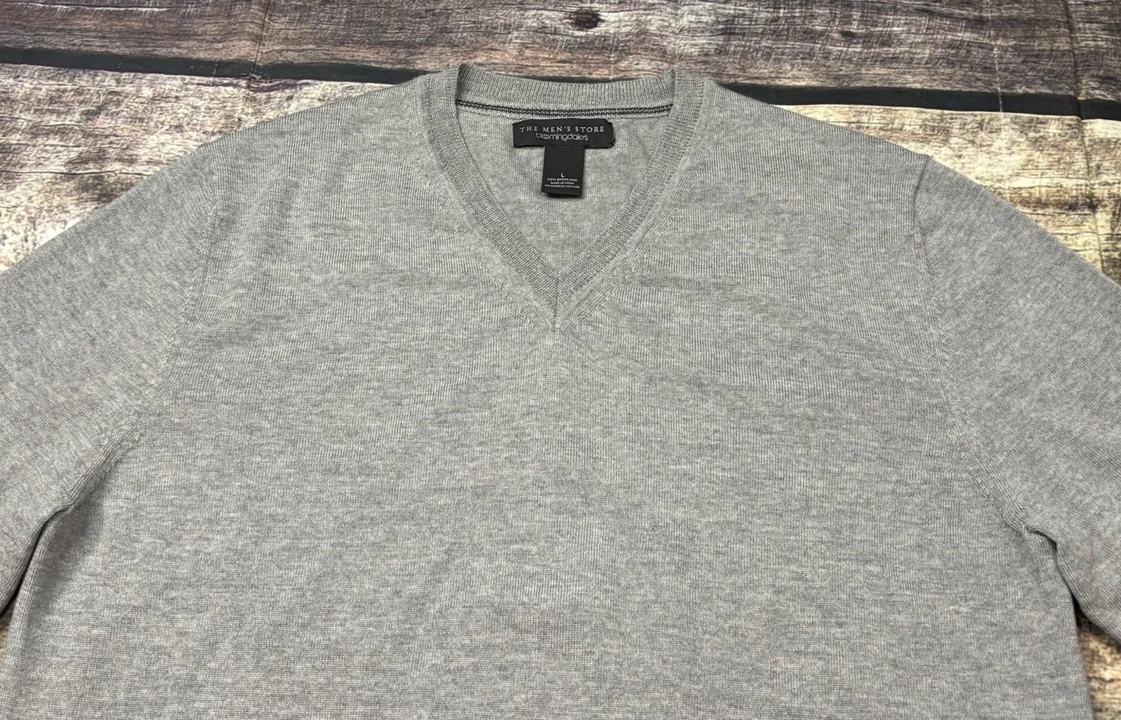 Bloomingdale's The Mens Store Bloomingdales Sweater Mens Large Merino Wool Size US L / EU 52-54 / 3 - 4 Thumbnail
