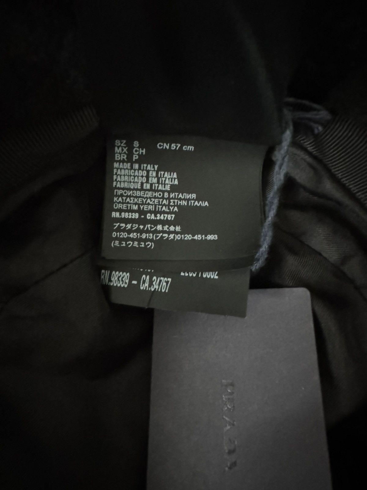 Prada Prada Shearling bucket hat black S Size ONE SIZE - 7 Thumbnail