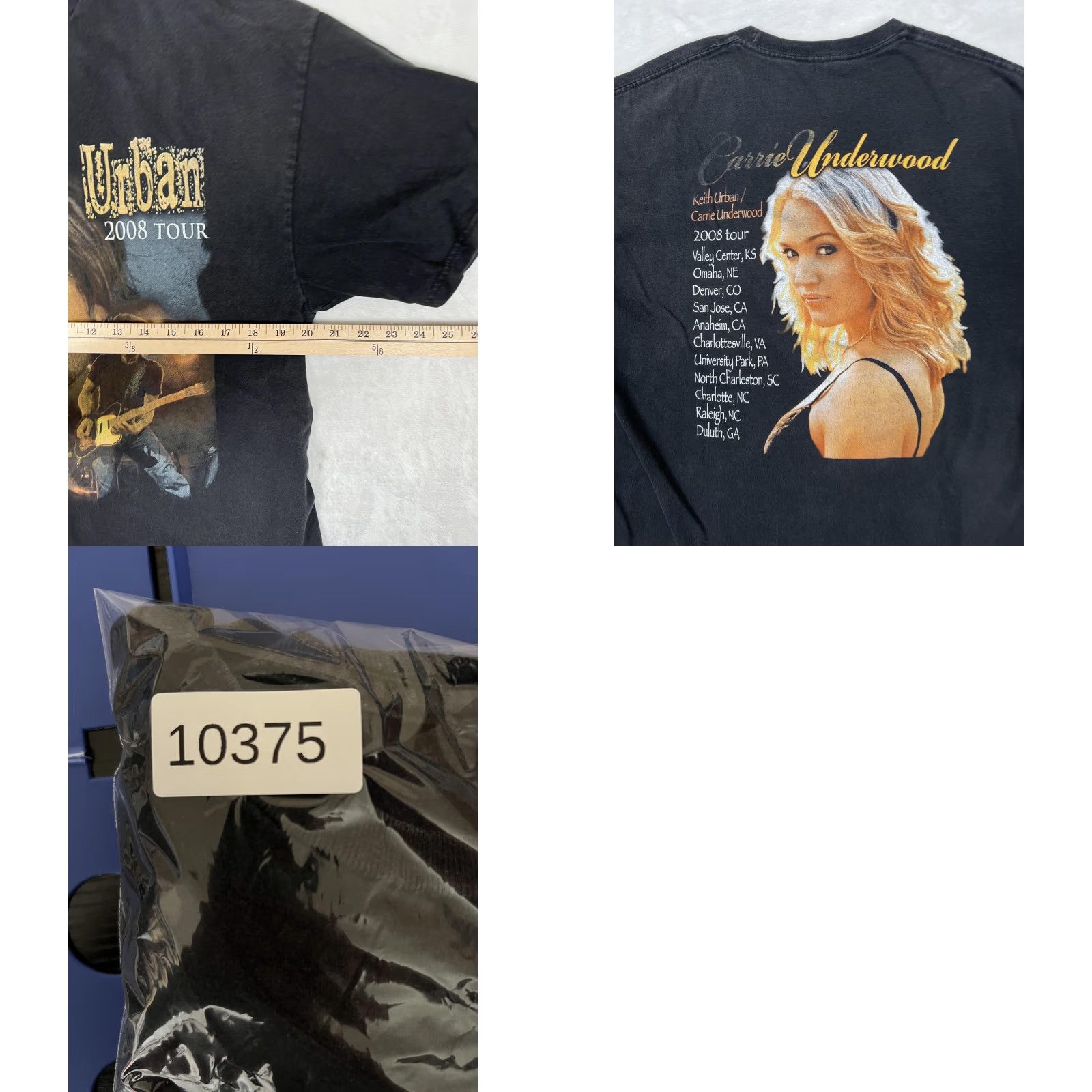 Vintage VTG Keith Urban Carrie Underwood T-Shirt Black M Mens Graphic Print 2008 Tour Country Concert Sleeve Short Crew Neck size M | 2008 tour Size US M / EU 48-50 / 2 - 8 Thumbnail