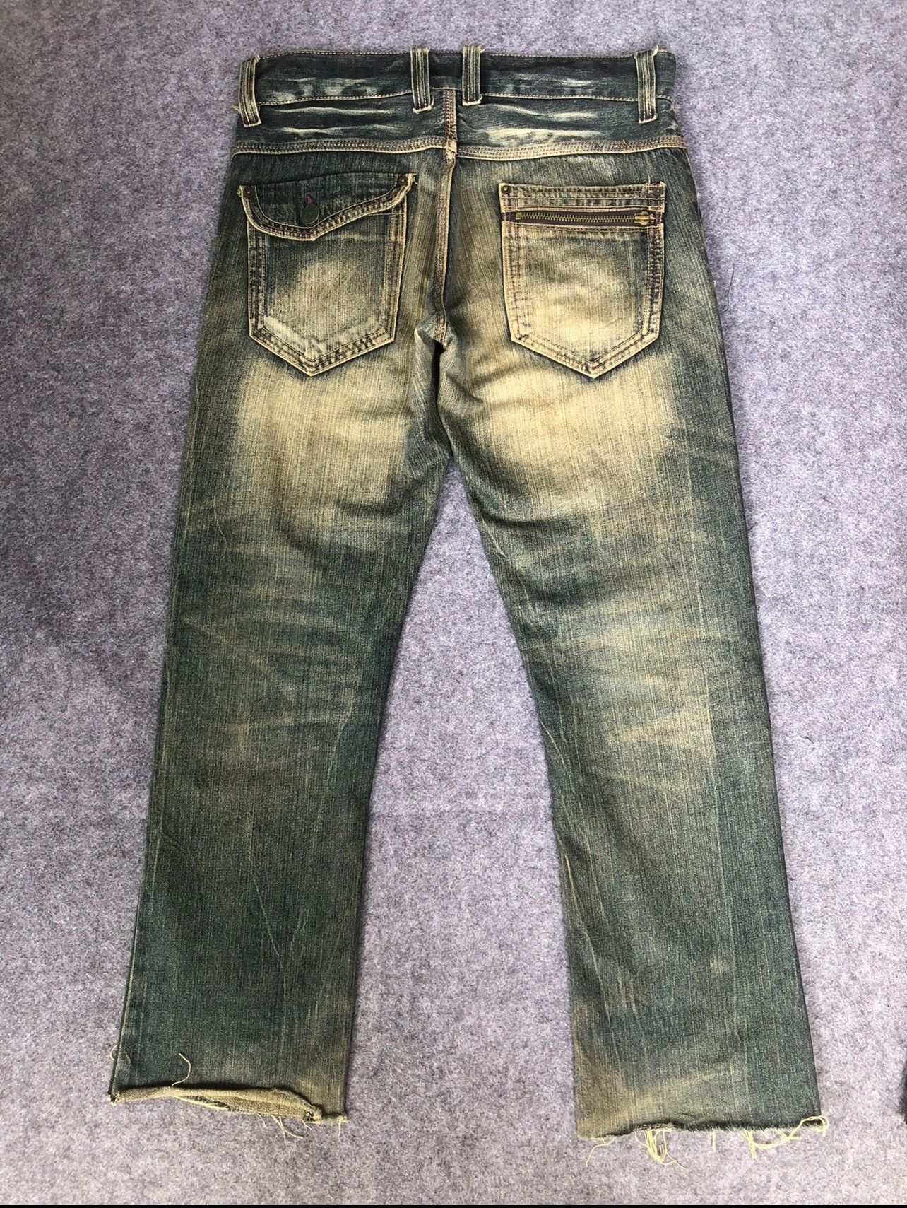 Japanese Brand Rare🔥Japanese Root Three Seditionaries Distressed Jeans Size US 34 / EU 50 - 2 Thumbnail
