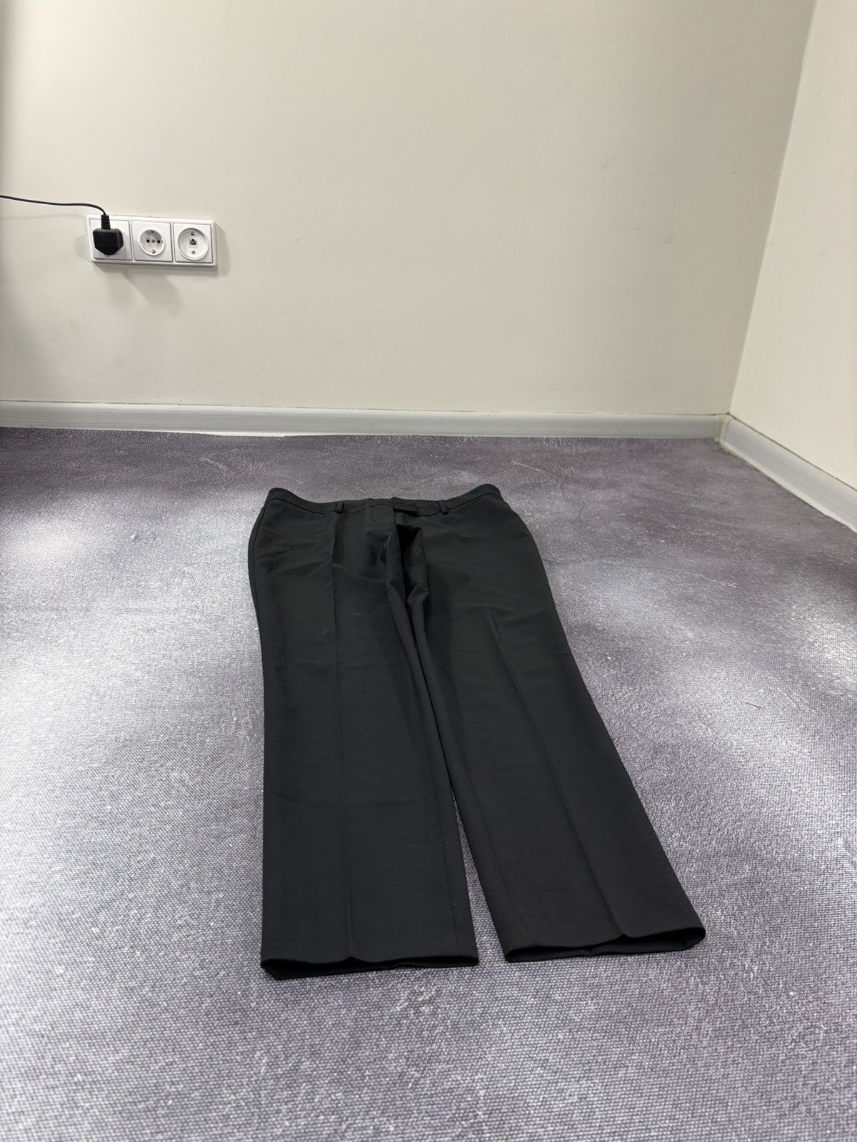 Moncler Moncler Women’s Black Slim Tapered Poly Wool Pants Trousers Size 28" / US 6 / IT 42 - 3 Thumbnail