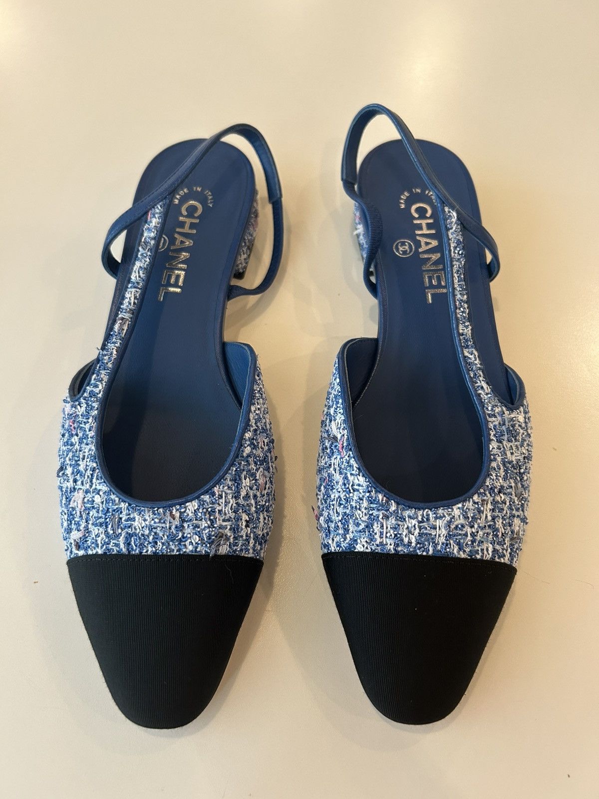 Chanel Chanel Tweed Slingback Size US 9 / IT 39 - 1 Thumbnail
