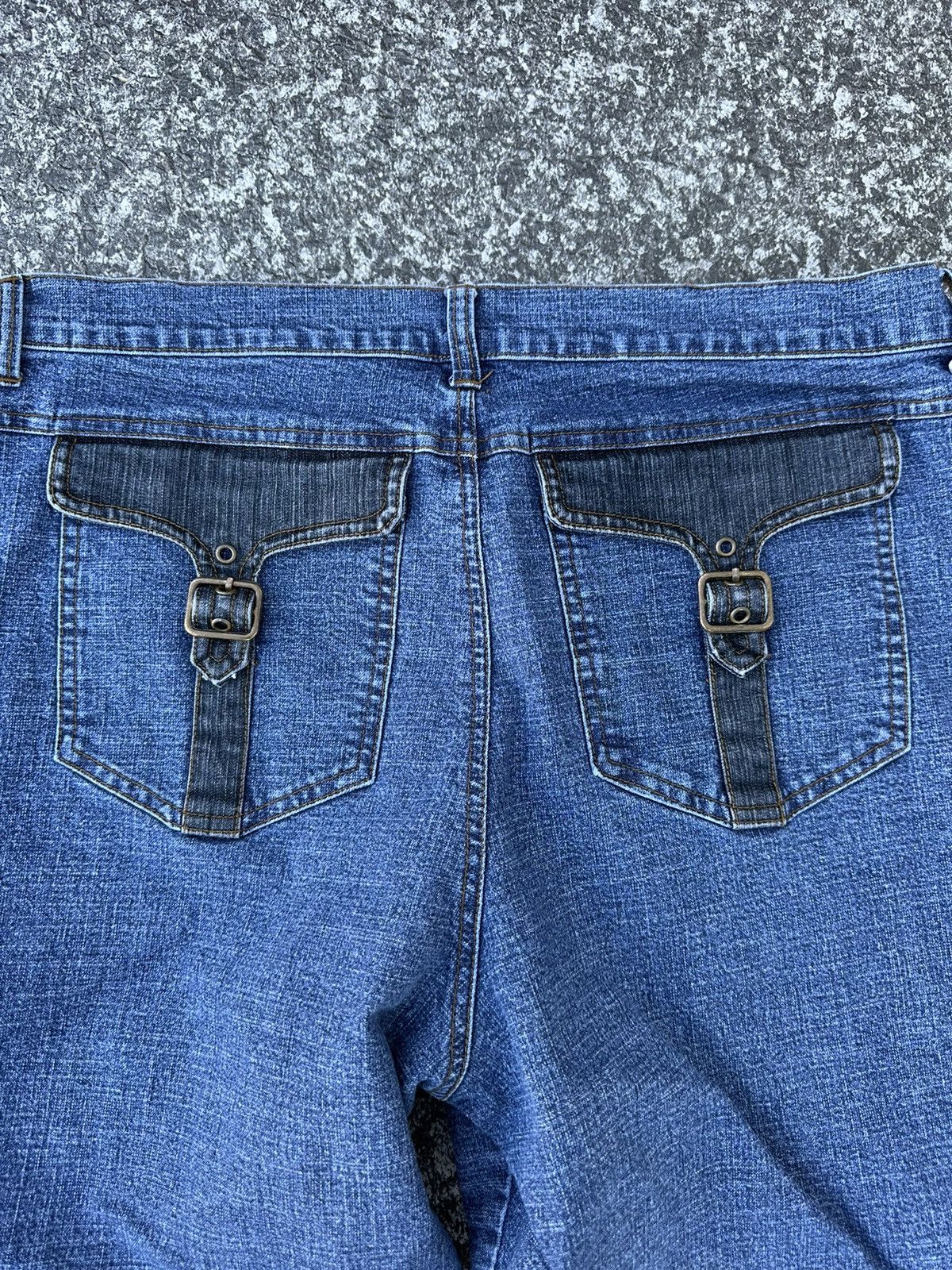 B.U.M Equipment × Vintage Vintage 90s Bum Equipment Denim Buckle Strap Jeans USA Baggy Size 34" / US 12 / IT 48 - 8 Thumbnail