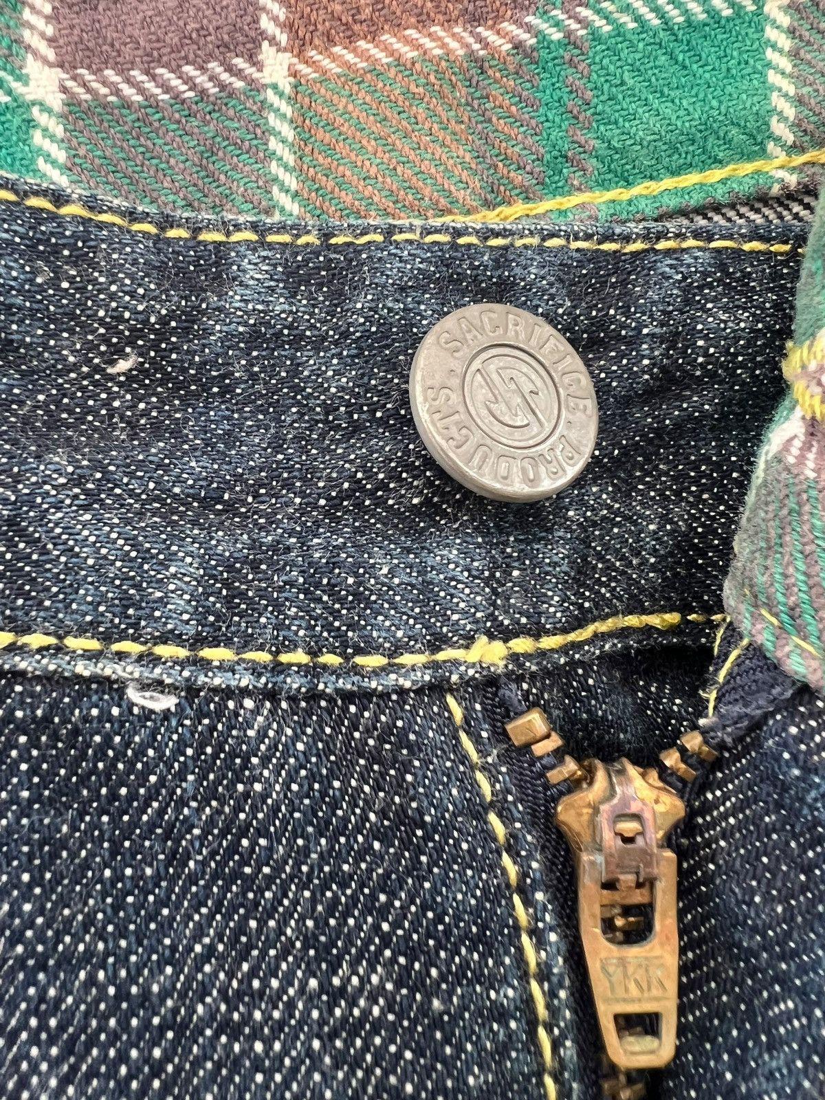 Vintage Vintage SACRIFICE Japan Union Made Hybrid Denim Jeans Size US 34 / EU 50 - 7 Thumbnail