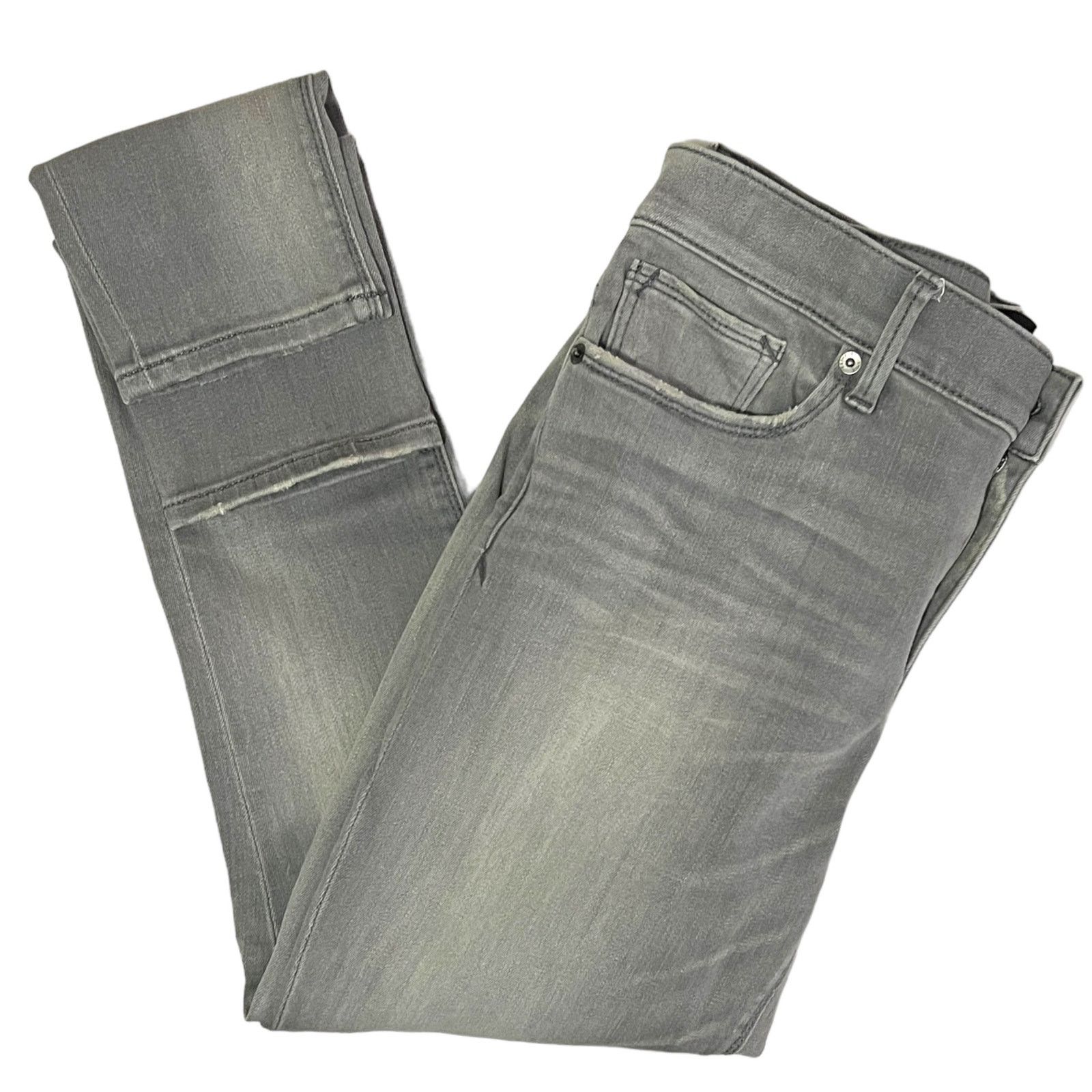 Express Light Gray Mid Rise Legging Jegging Stretch Jeans Size 34" / US 12 / IT 48 - 3 Thumbnail