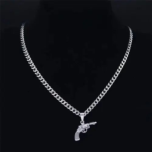 VIBE Punk Gun Pendant Necklaces Size ONE SIZE - 1 Thumbnail