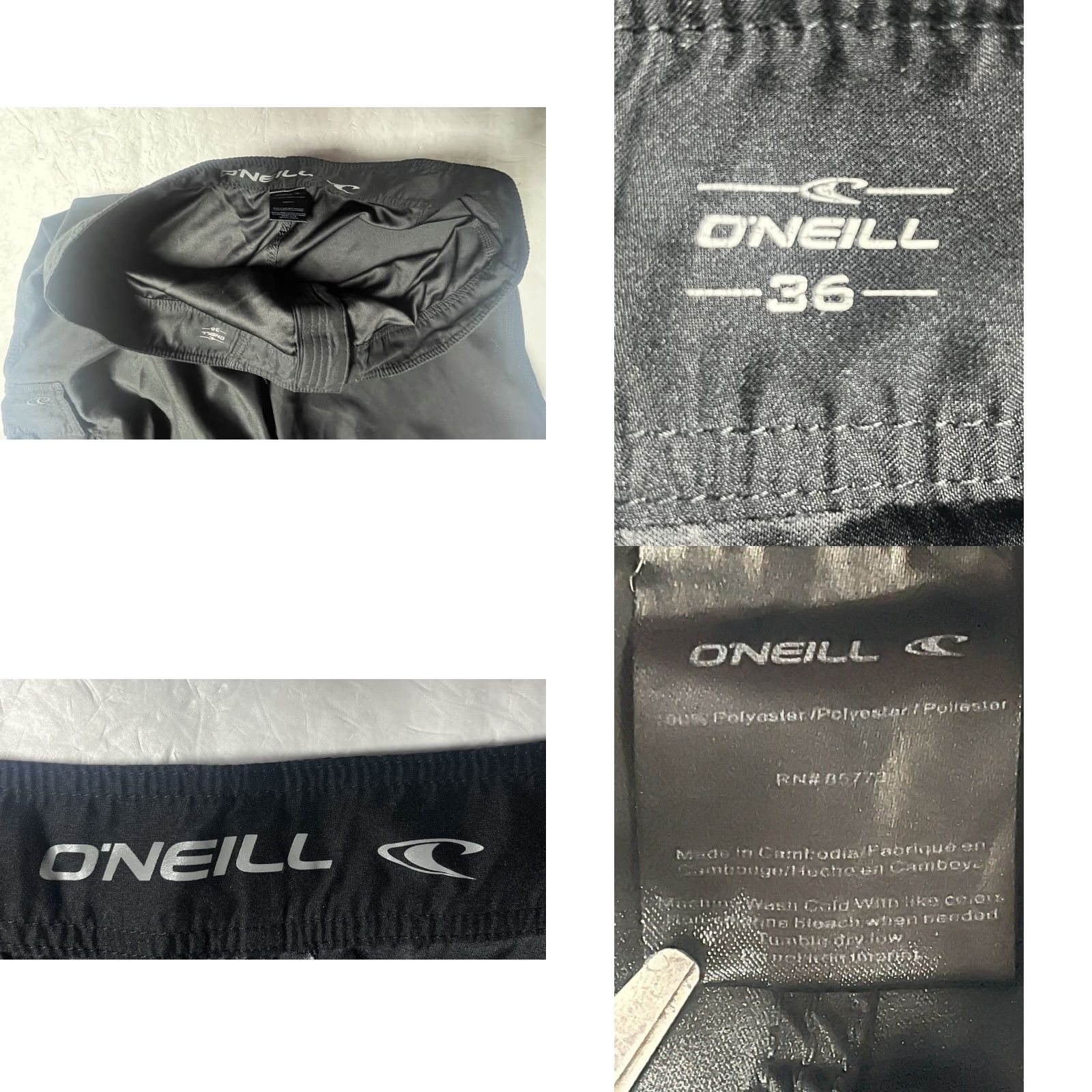 O'Neill O'Neill Board Shorts Black Swim Trunks Beach Cargo Style Pocket Men’s 36 Surfing Men Black Board Shorts Size US 36 / EU 52 - 8 Thumbnail