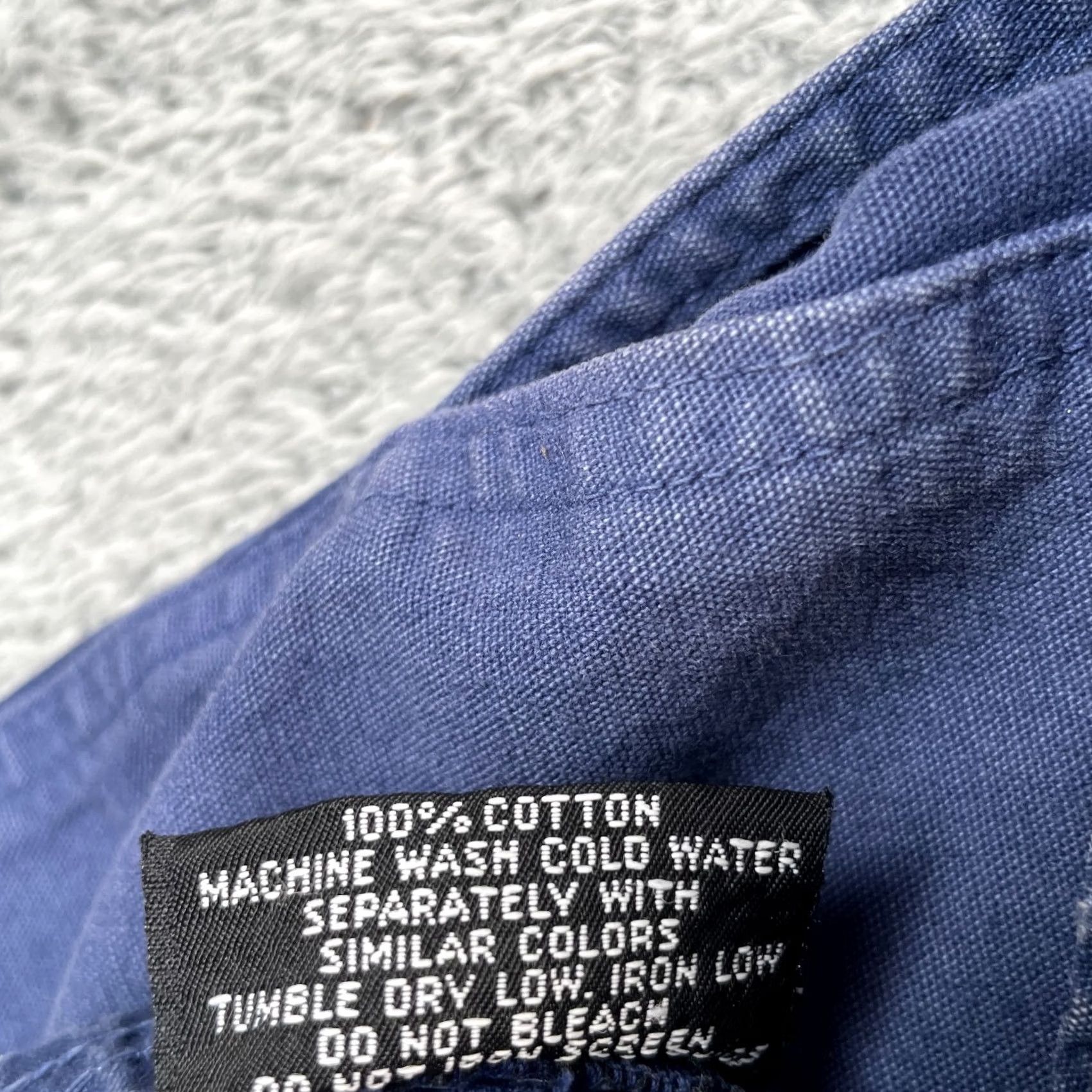 Vintage VINTAGE Hobie Shorts Mens L Blue Cotton Pleated Outdoor Chino 9 in Inseam 38 in Waist Polo Logo Zipper Pocket Men's Size US 33 - 4 Thumbnail