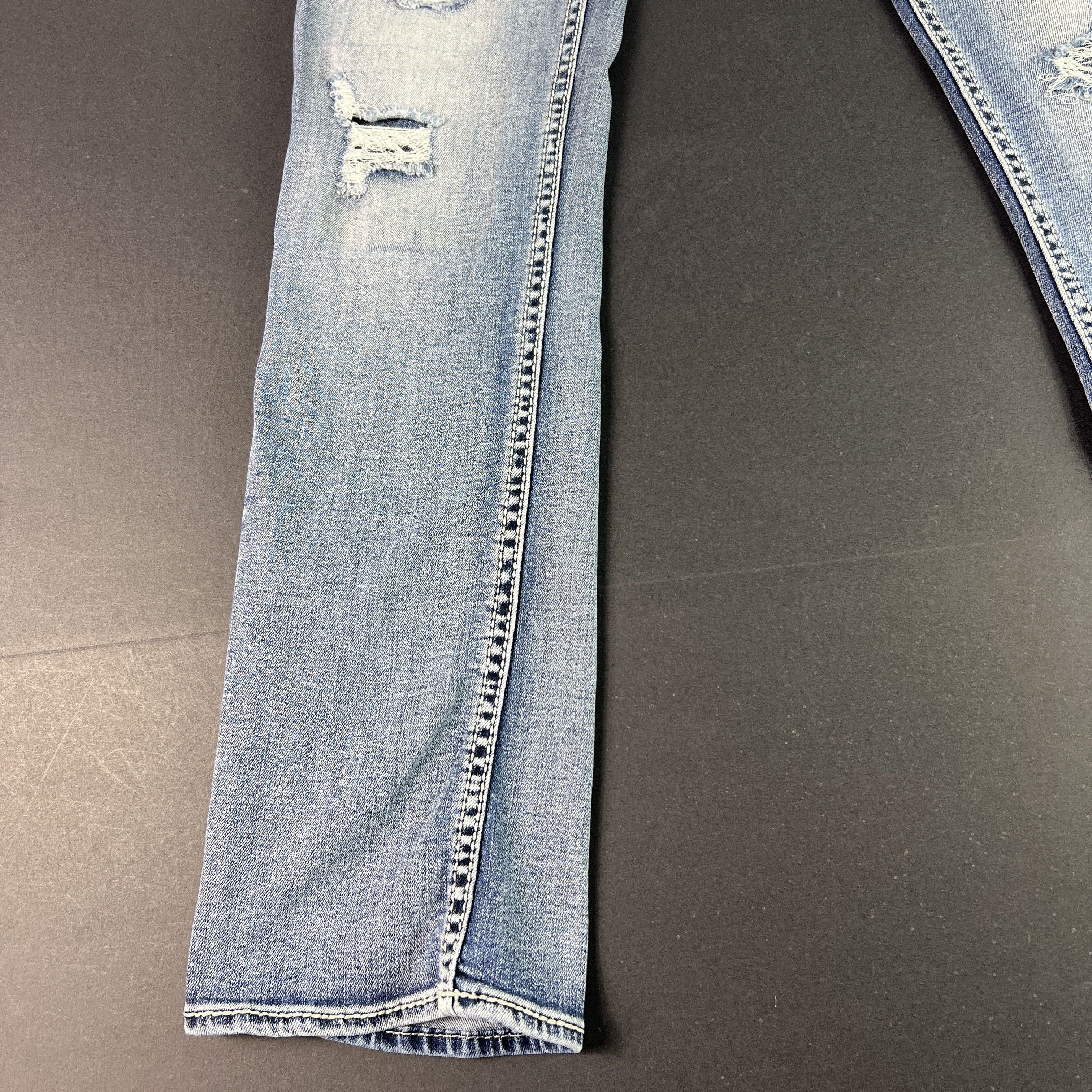 BKE BKE Jeans Jake Straight Light Blue Faded Distressed Denim Size US 28 / EU 44 - 6 Thumbnail