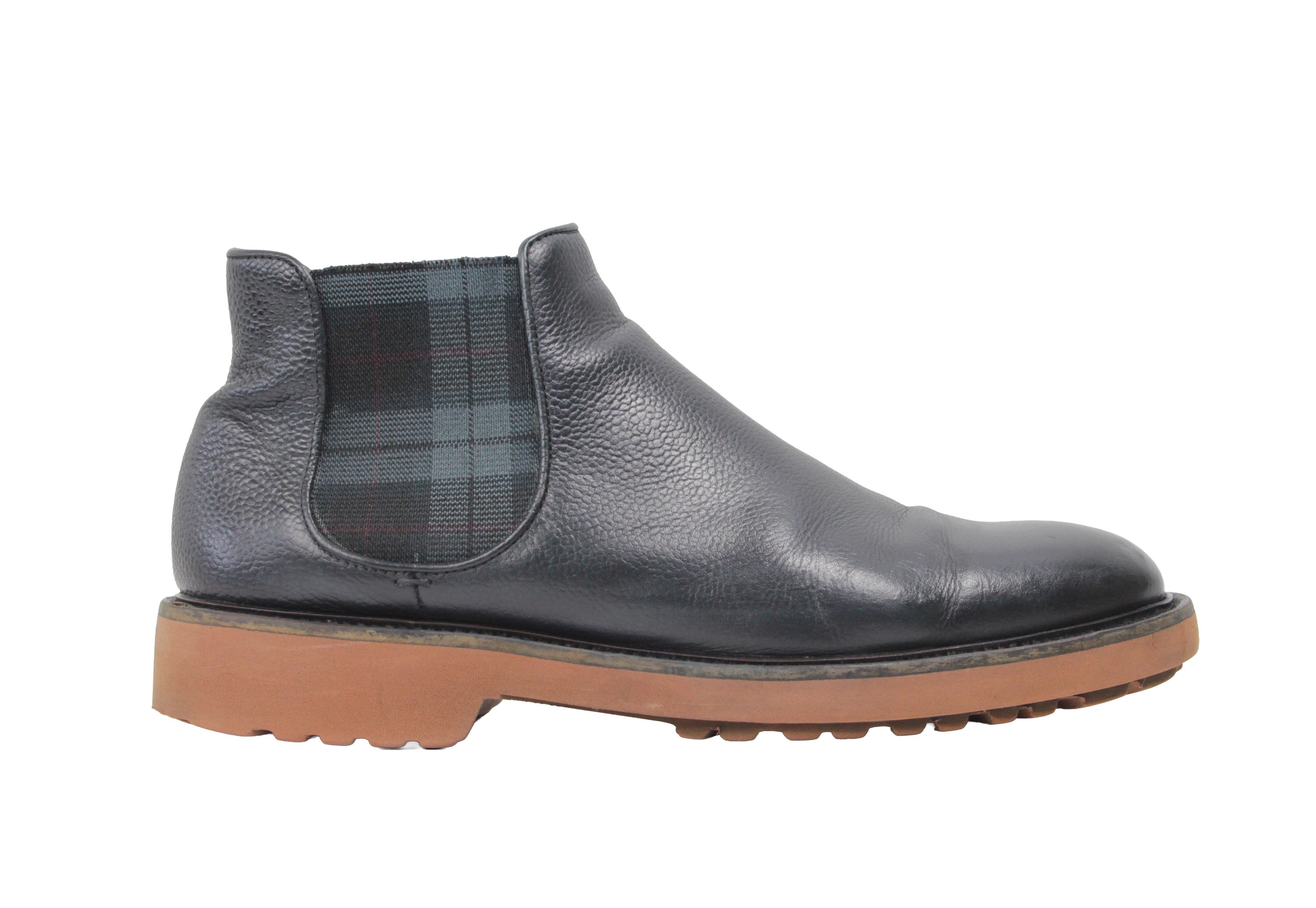 Doucal's Chelsea Tartan Tractor Sole Ankle Boots Size US 9 / EU 42 - 1 Thumbnail