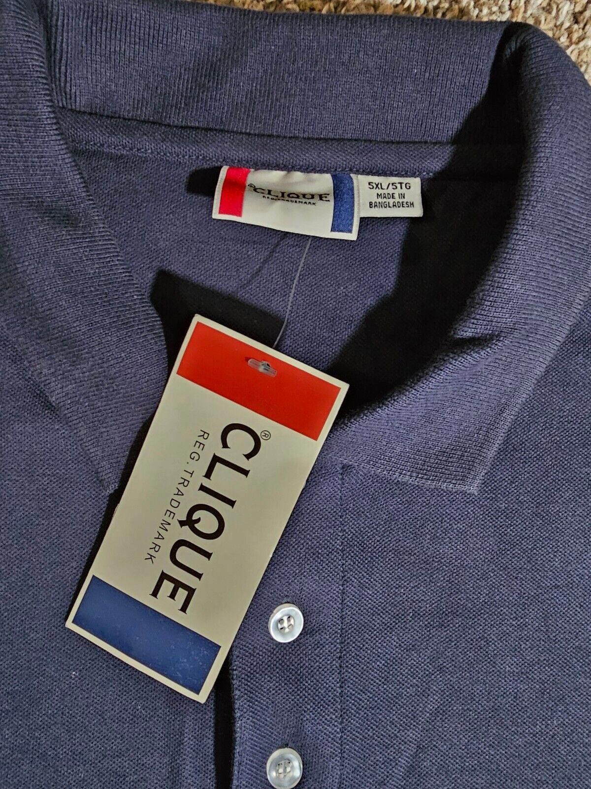 Clique clique polo shirt NWT 5xl XXXXXL Navy Blue Size US XXL / EU 58 / 5 - 2 Thumbnail