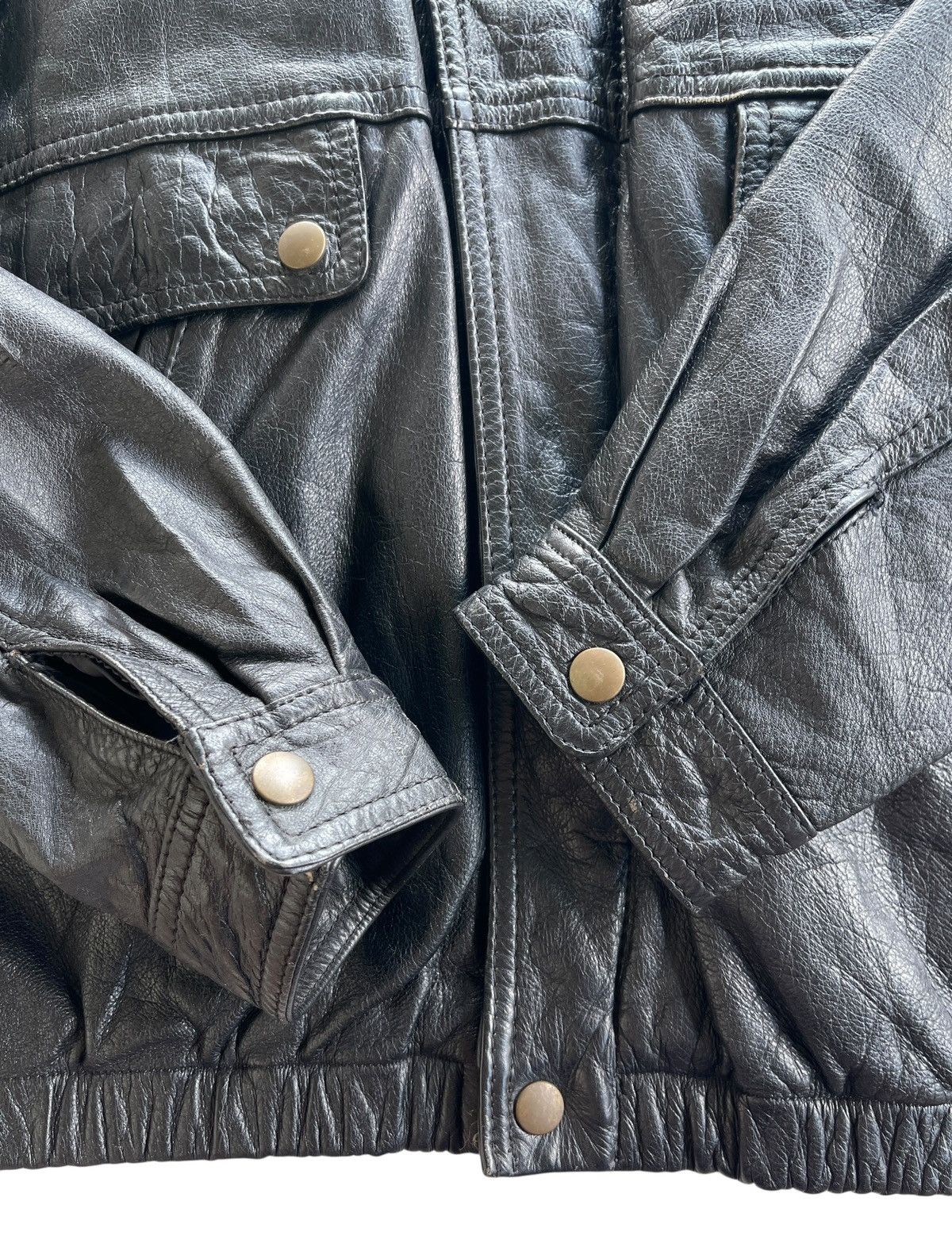Vintage Bugatti G-1 Blouson Cowhide Leather Boa Collar Jacket Size US L / EU 52-54 / 3 - 14 Thumbnail