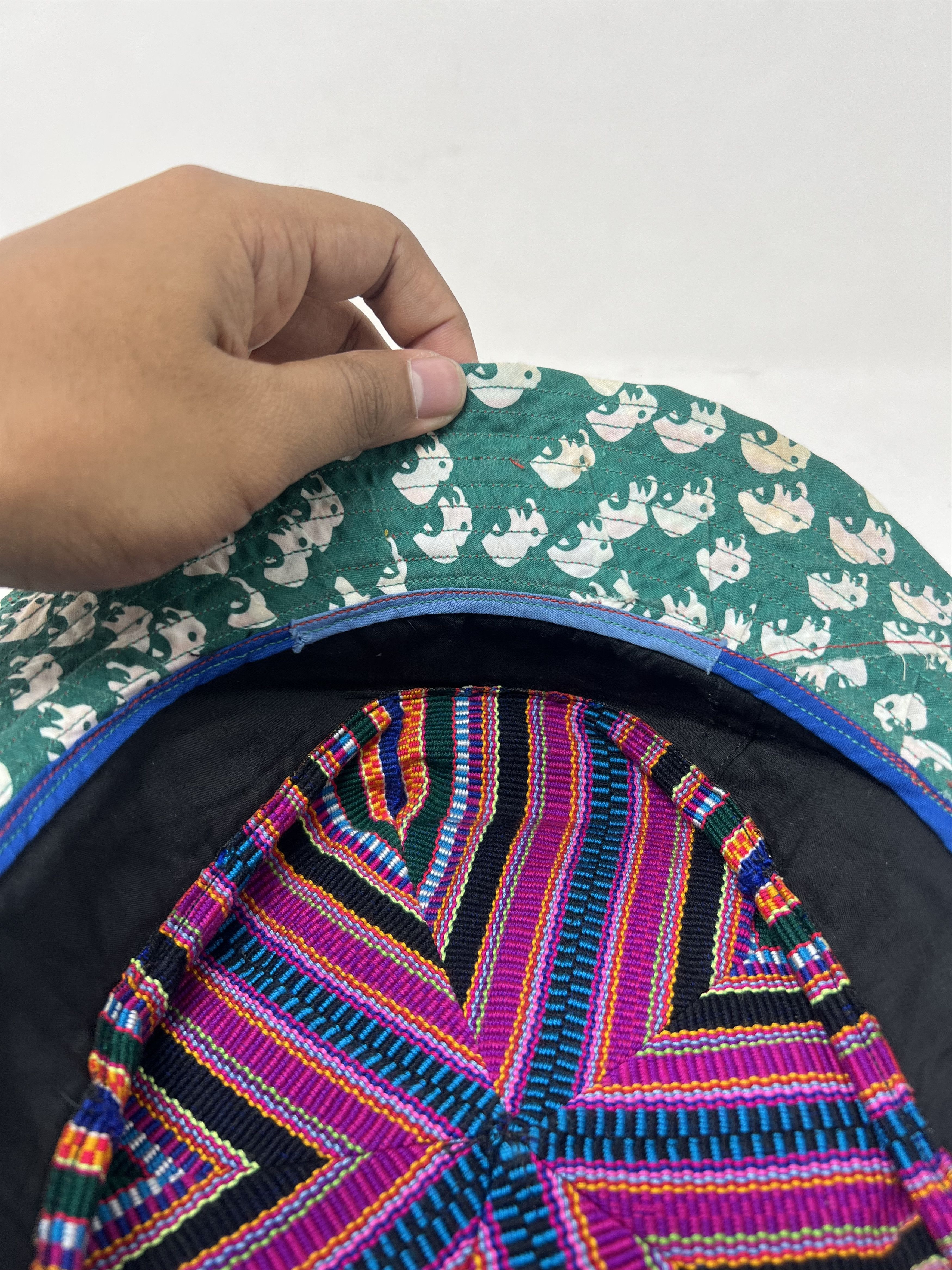 Hat Club Navajo Hill Tribe Hippie Hobo Multicolor Woven Hat Size ONE SIZE - 9 Thumbnail