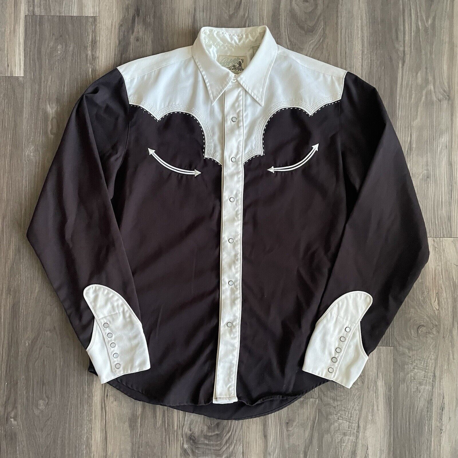 Roper Roper Western Shirt Mens Size M Black White Long Sleeve Size US M / EU 48-50 / 2 - 1 Thumbnail