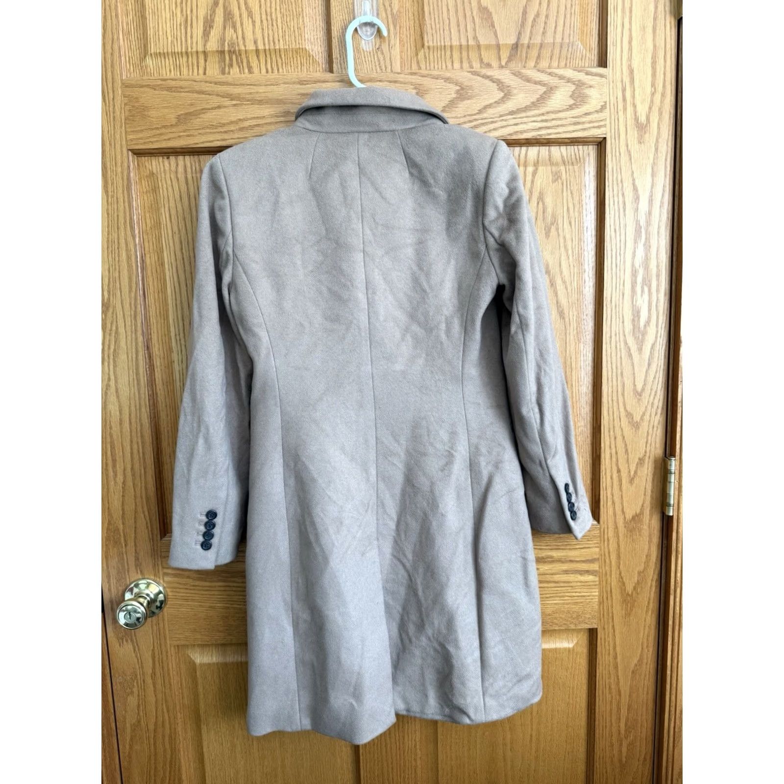 J.Crew VINTAGE J. Crew Pea Coat Women's Size 2 Tan Khaki Old Money Business Preppy Wool Size XS / US 0-2 / IT 36-38 - 2 Thumbnail