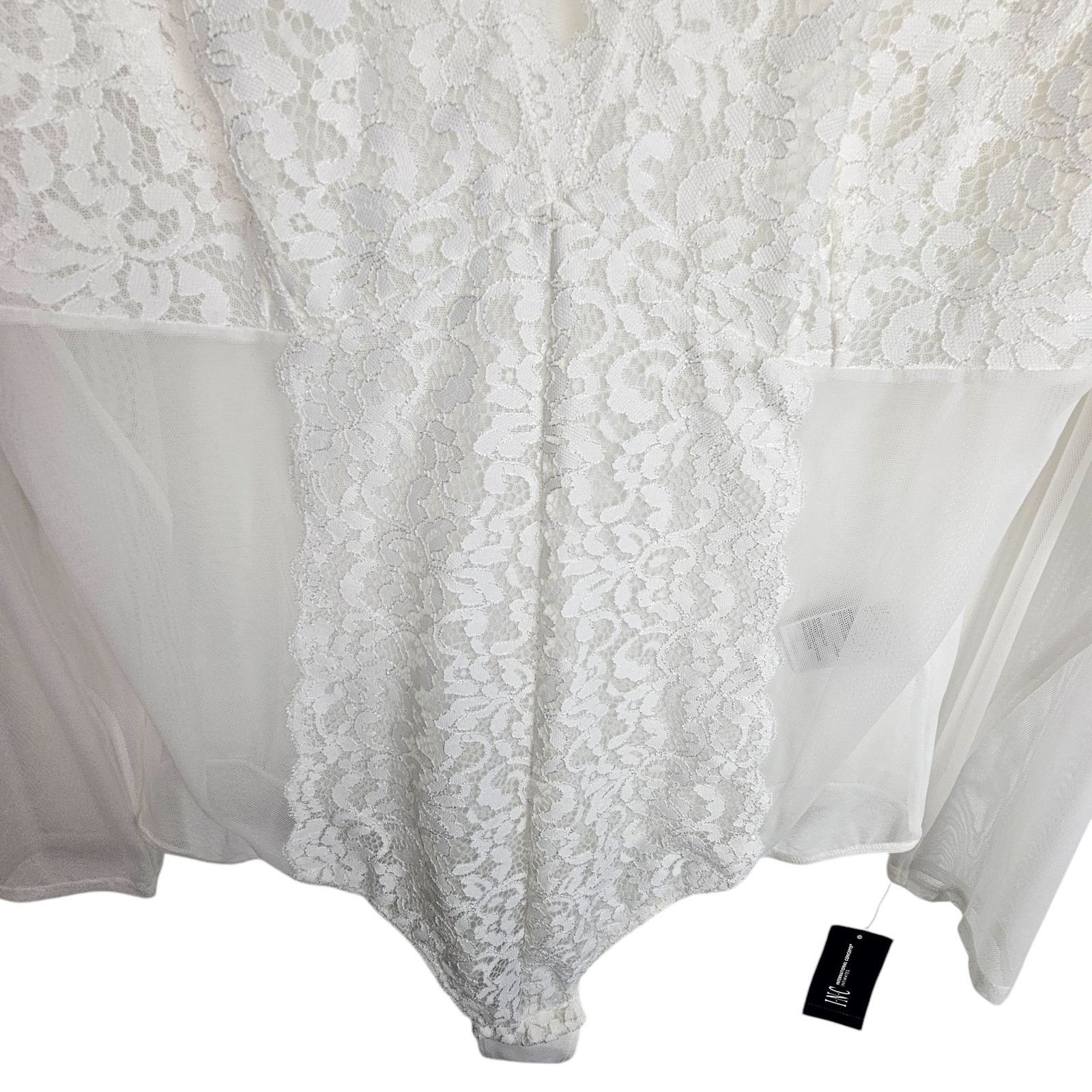 CNCPTS INC International Concepts Women Lace Bodysuit 2XL Fairycore Size 41" - 4 Thumbnail