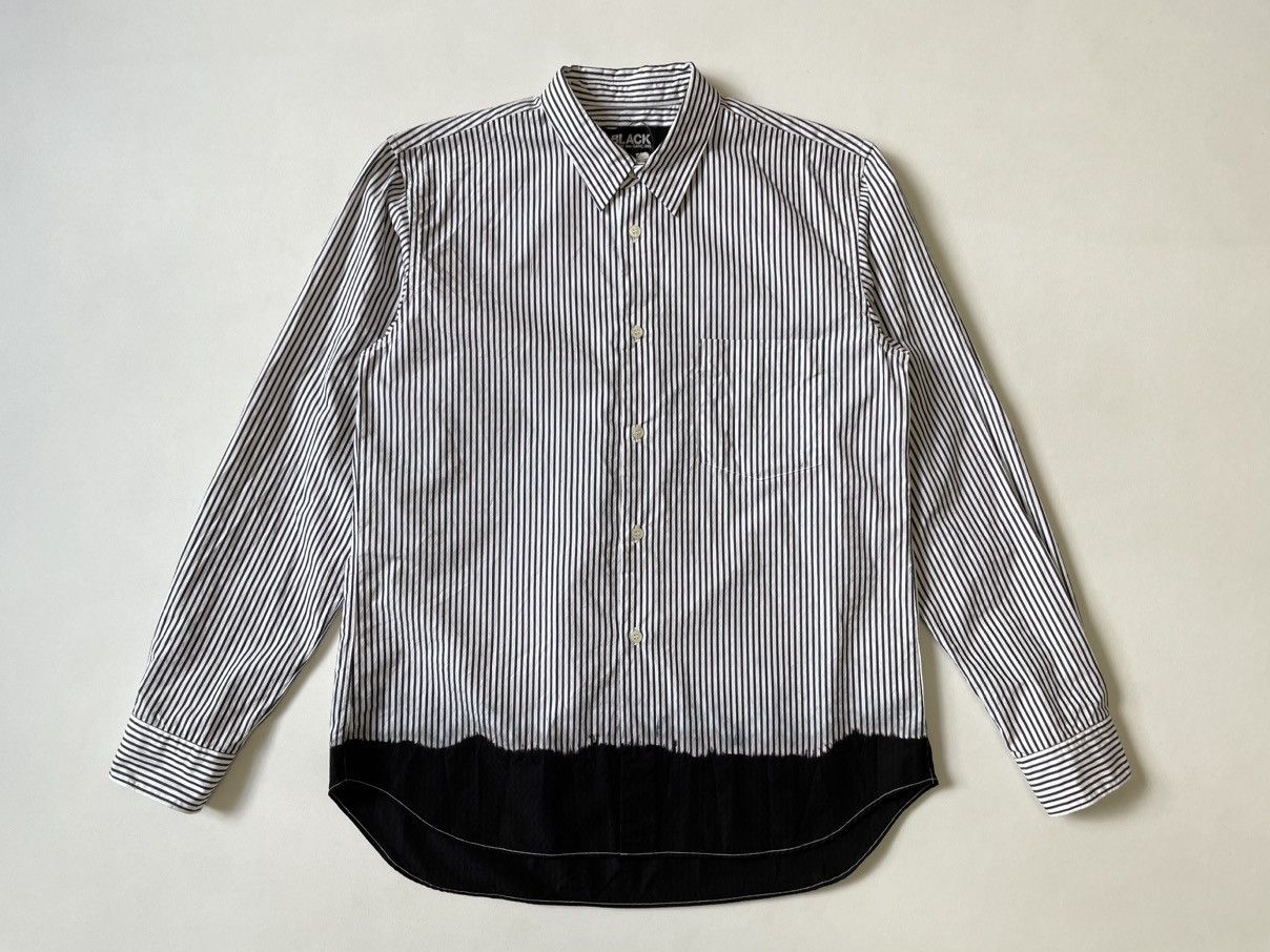 Comme des Garcons ‘Dip Dye Hem’ Striped Cotton Shirt Size US M / EU 48-50 / 2 - 18 Thumbnail